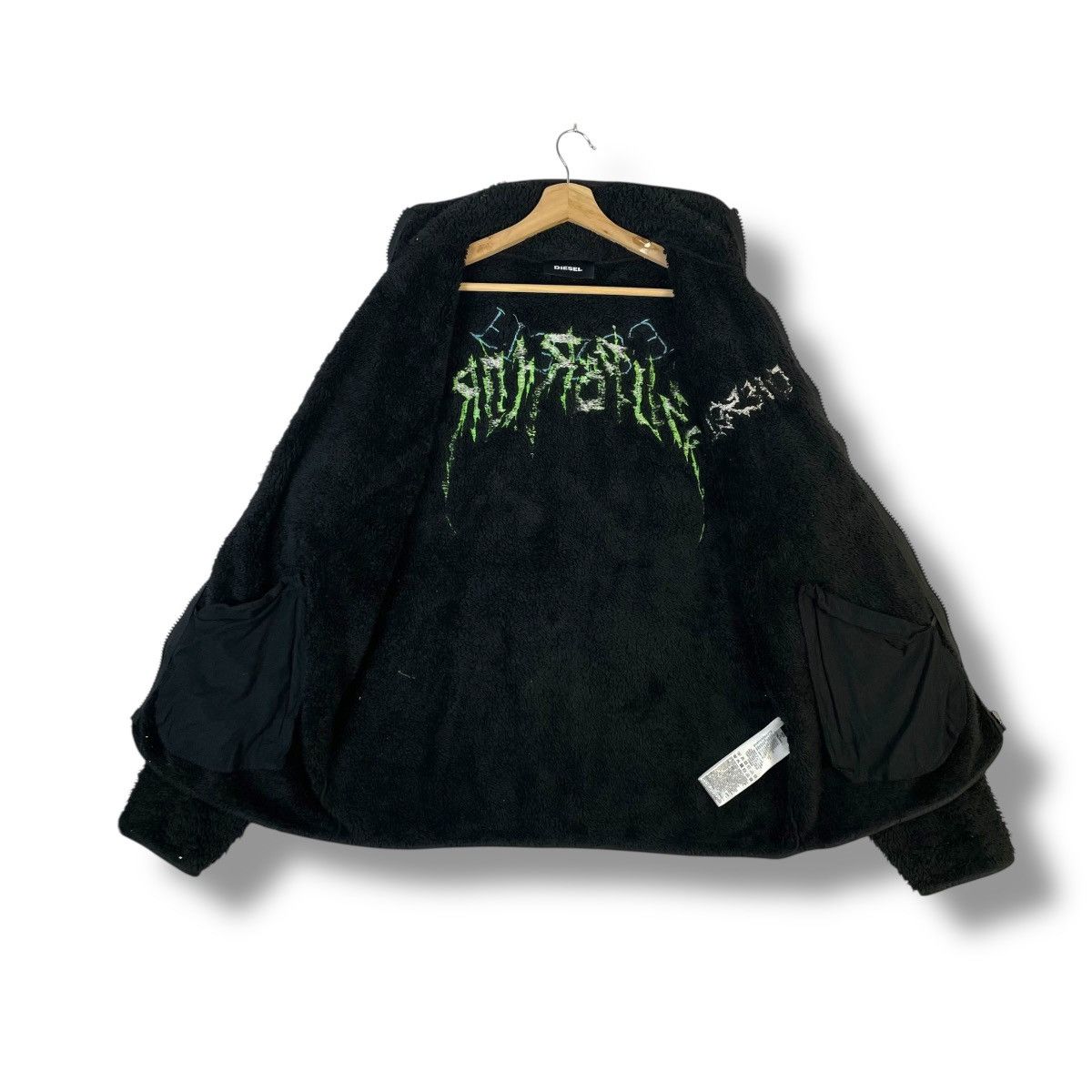 Diesel DIESEL EMBROIDERED WORDING FULL ZIP FLEECE JACKET Size US XL / EU 56 / 4 - 5 Thumbnail