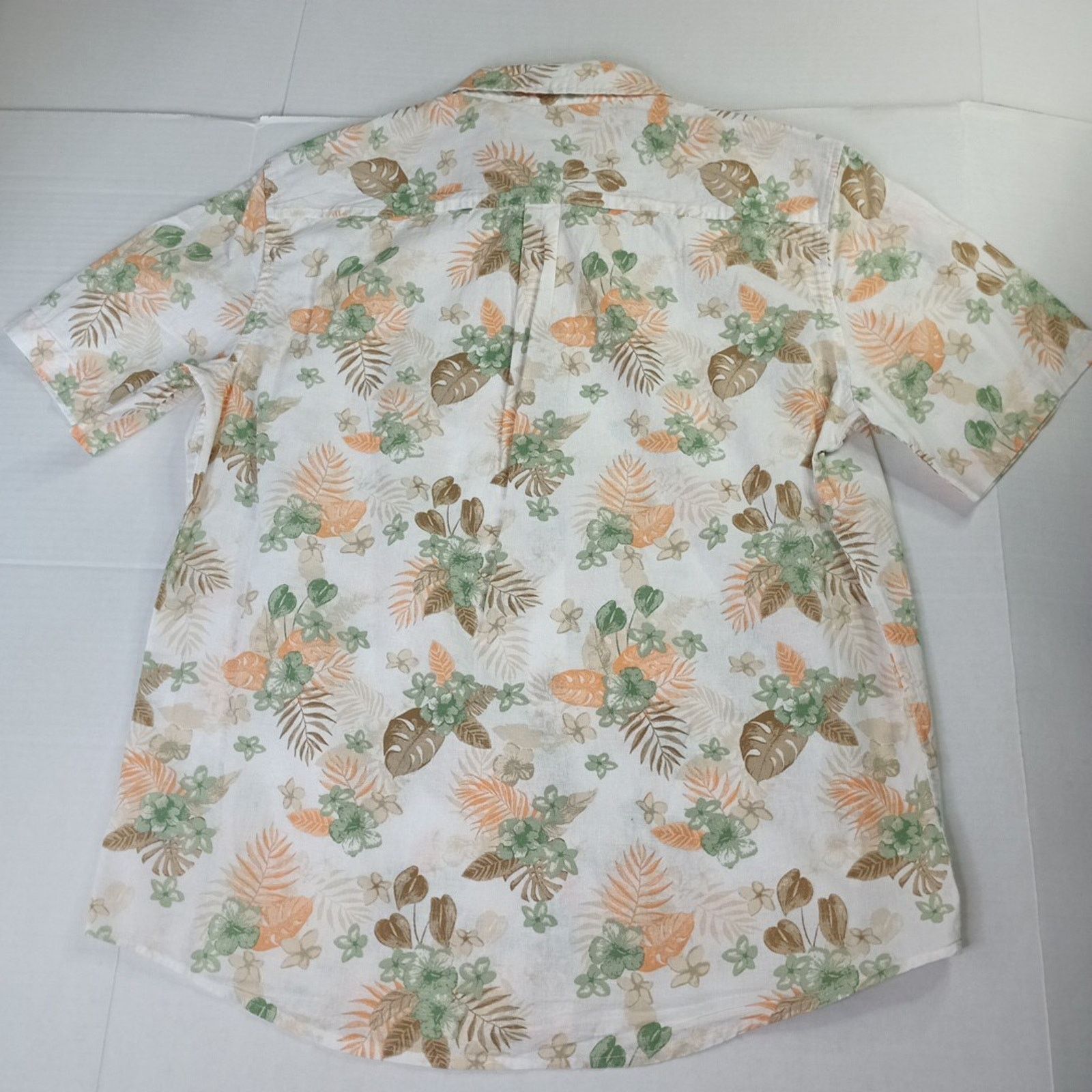 Chaps Chaps Seacoast Linen Woven Shirt Men's L Khaki Floral Print Size US L / EU 52-54 / 3 - 7 Thumbnail