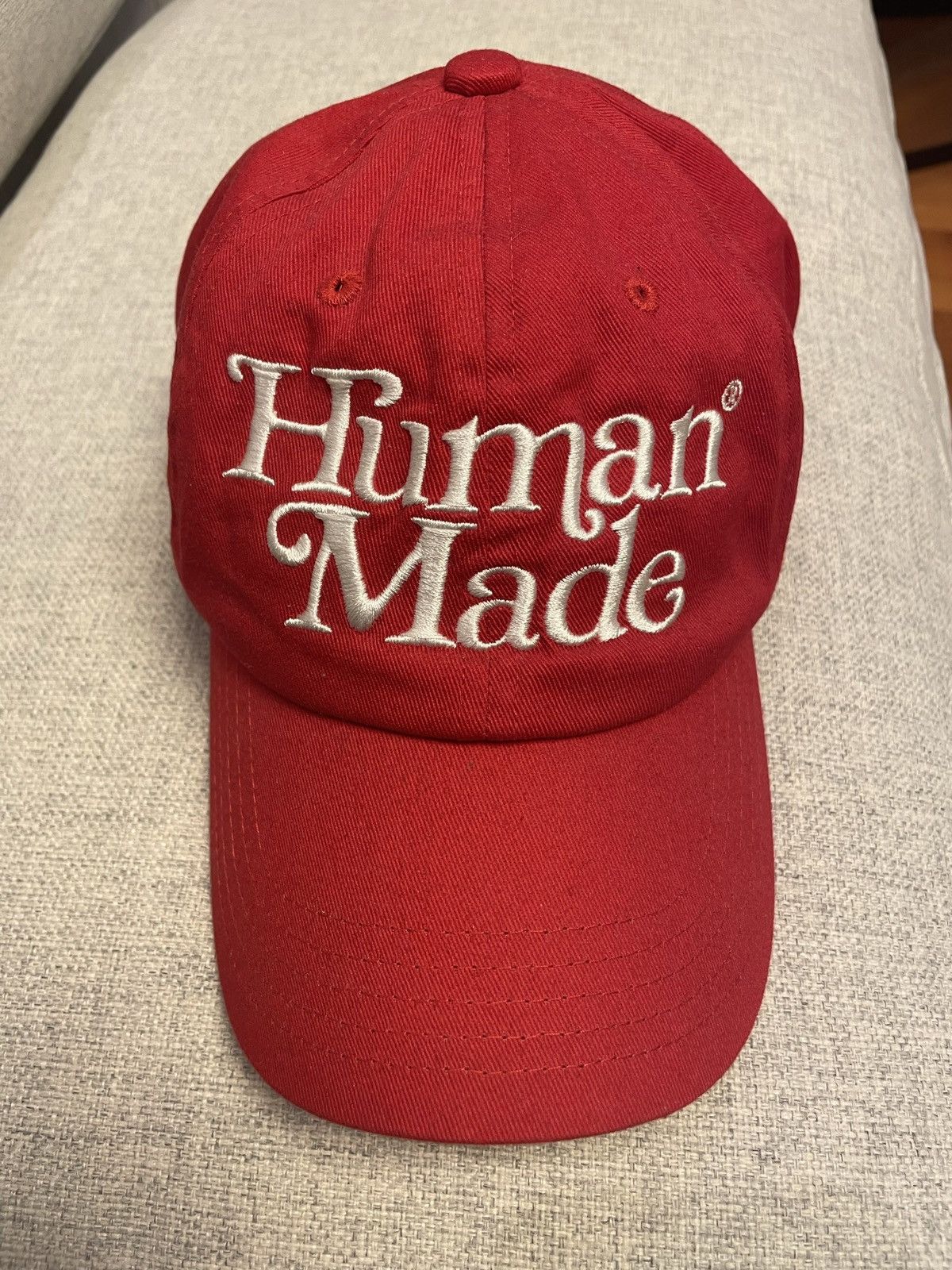 image of Human Made Girls Don’T Cry Hat in Red, Men's