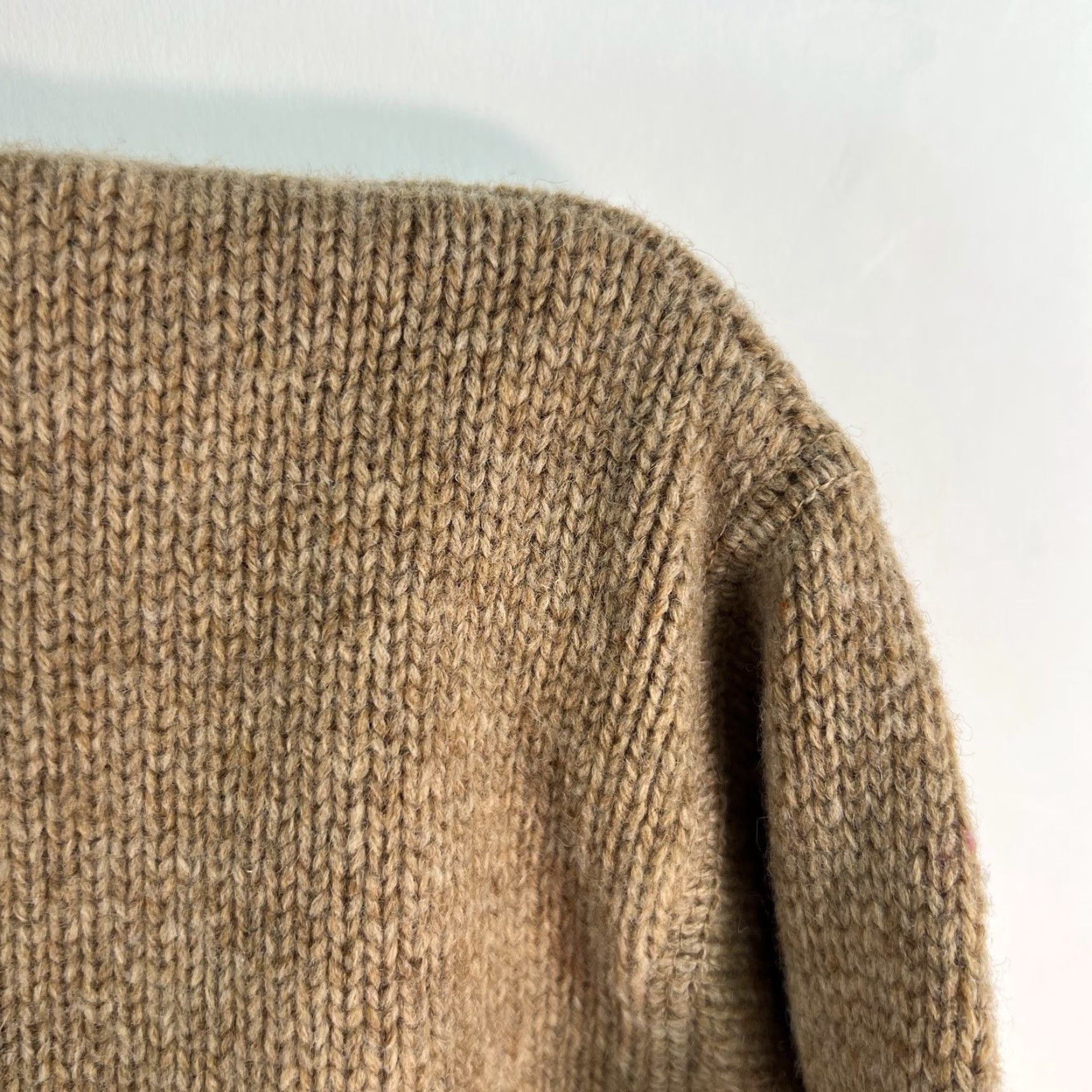 Gap GAP Sweater Main Point: Quarter Zip Lambswool Knit Pullover - 2XL Brown Mens NWT Size US XXL / EU 58 / 5 - 2 Thumbnail