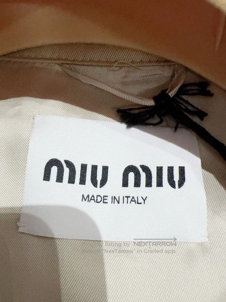 Miu Miu Miu Miu 38 Relief logo khaki tooling coat Size M / US 6-8 / IT 42-44 - 4 Thumbnail