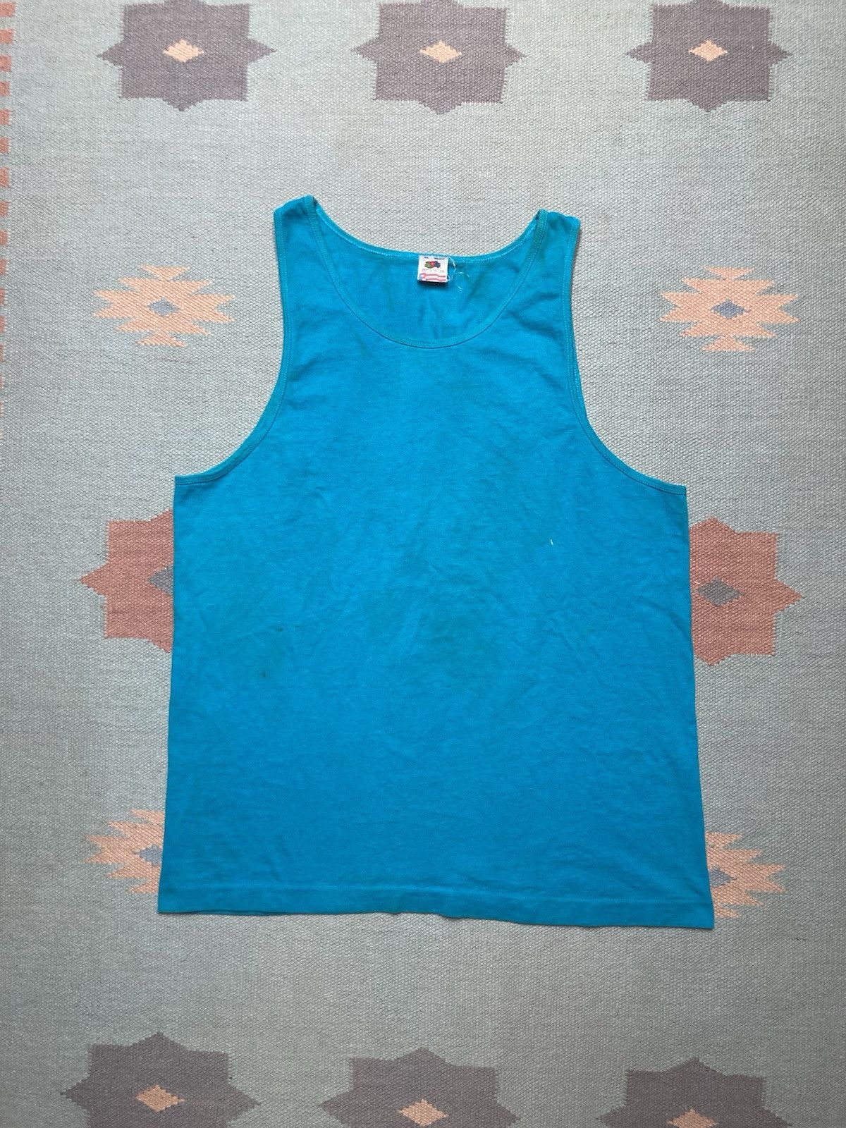 Fruit Of The Loom × Vintage 90s tank top shirt fruit of the loom stained grunge beach XL Size US XL / EU 56 / 4 - 1 Thumbnail
