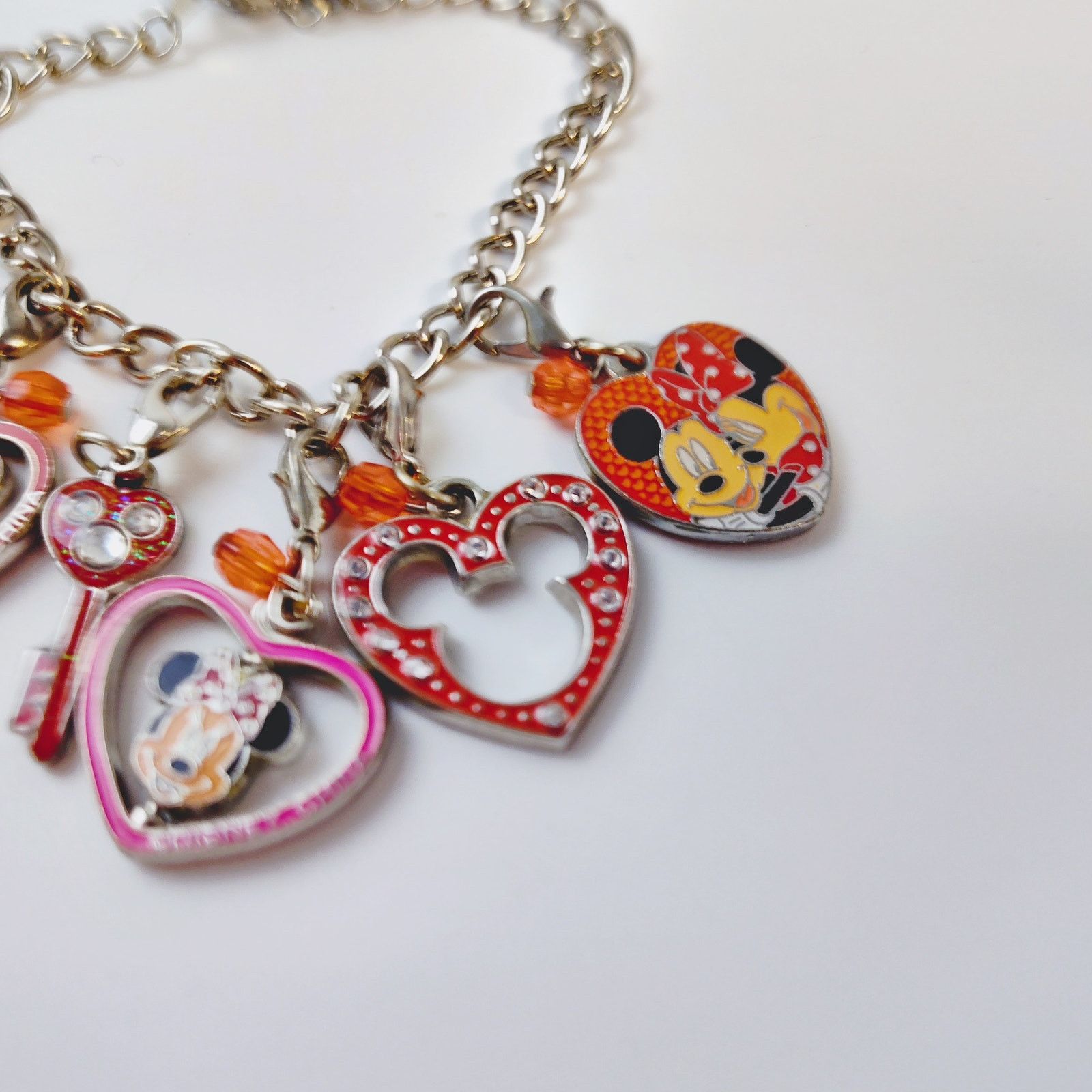 Disney Disney Mickey & Minnie Love Charms Bracelet Red Heart Size ONE SIZE - 5 Thumbnail
