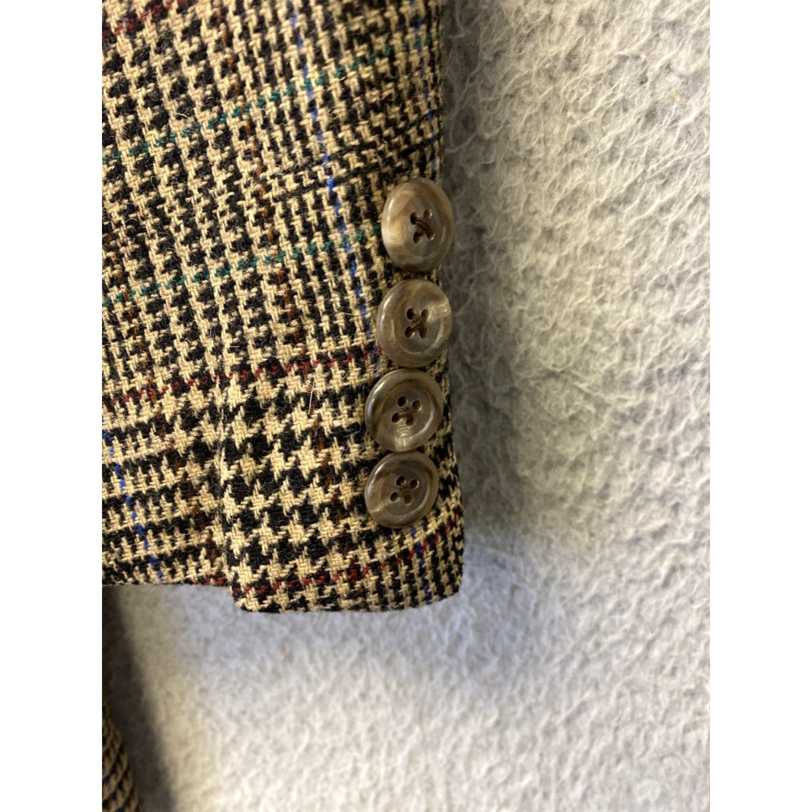 Polo Ralph Lauren VINTAGE Polo Ralph Lauren Men's Blazer Sport Coat 40 Brown Plaid Wool Single-Breasted 2-Button Classic Size US L / EU 52-54 / 3 - 7 Thumbnail
