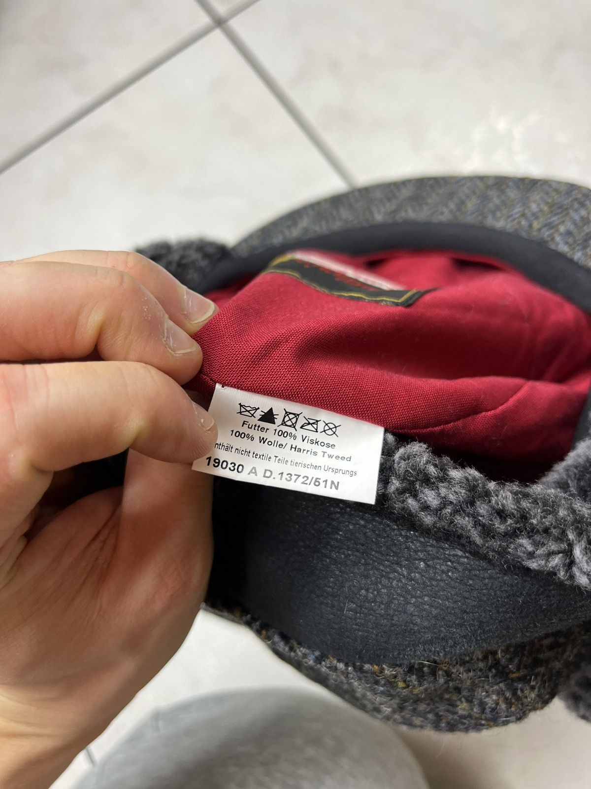 Designer × Harris Tweed × Vintage Bullani Harris Tweed wool winter insulated flat hat beret Size ONE SIZE - 15 Thumbnail