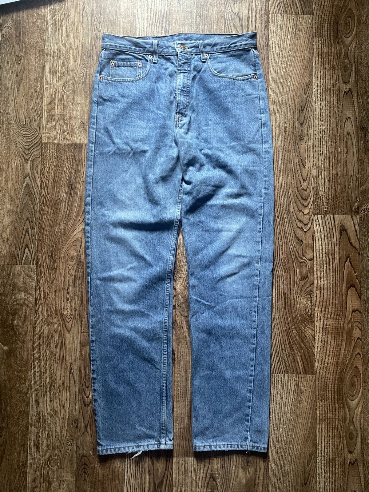 Levi's Vintage Levi’s 615 Baggy Blue Orange tab Faded Jeans Size US 34 / EU 50 - 8 Thumbnail