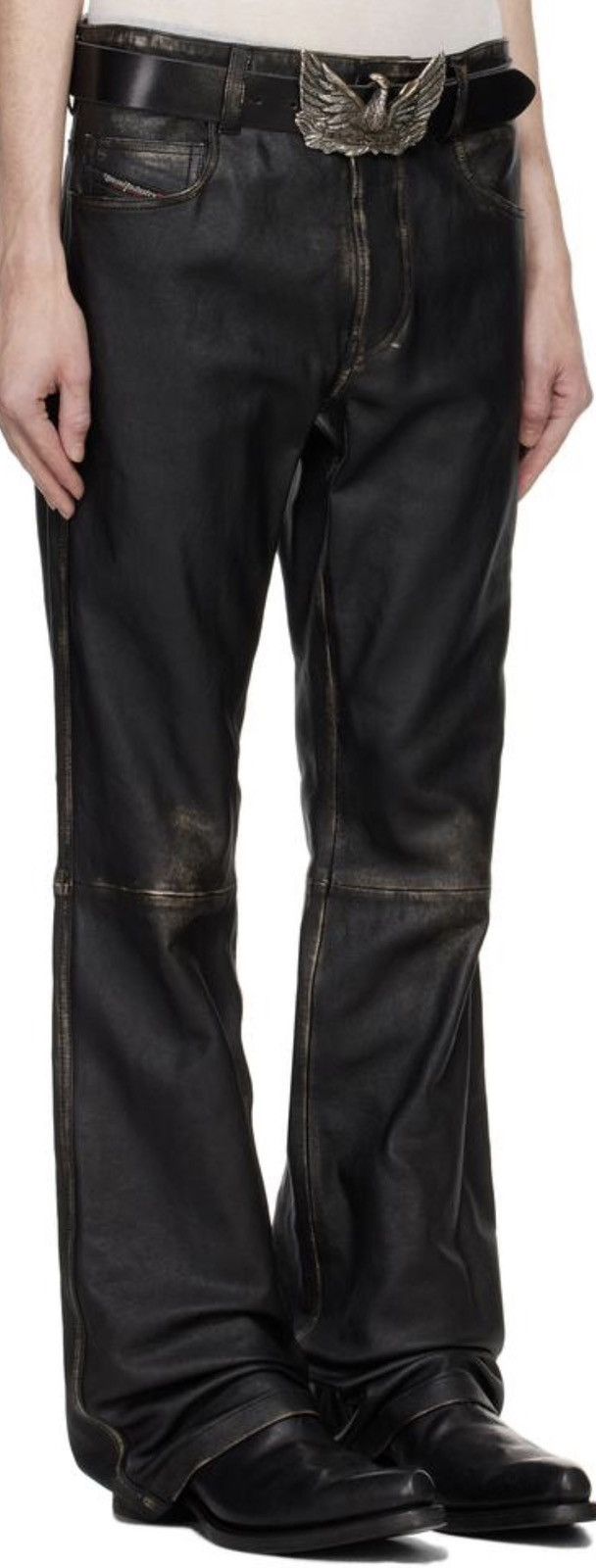 Diesel Diesel P-Blixia Leather Pants Size US 33 - 7 Thumbnail