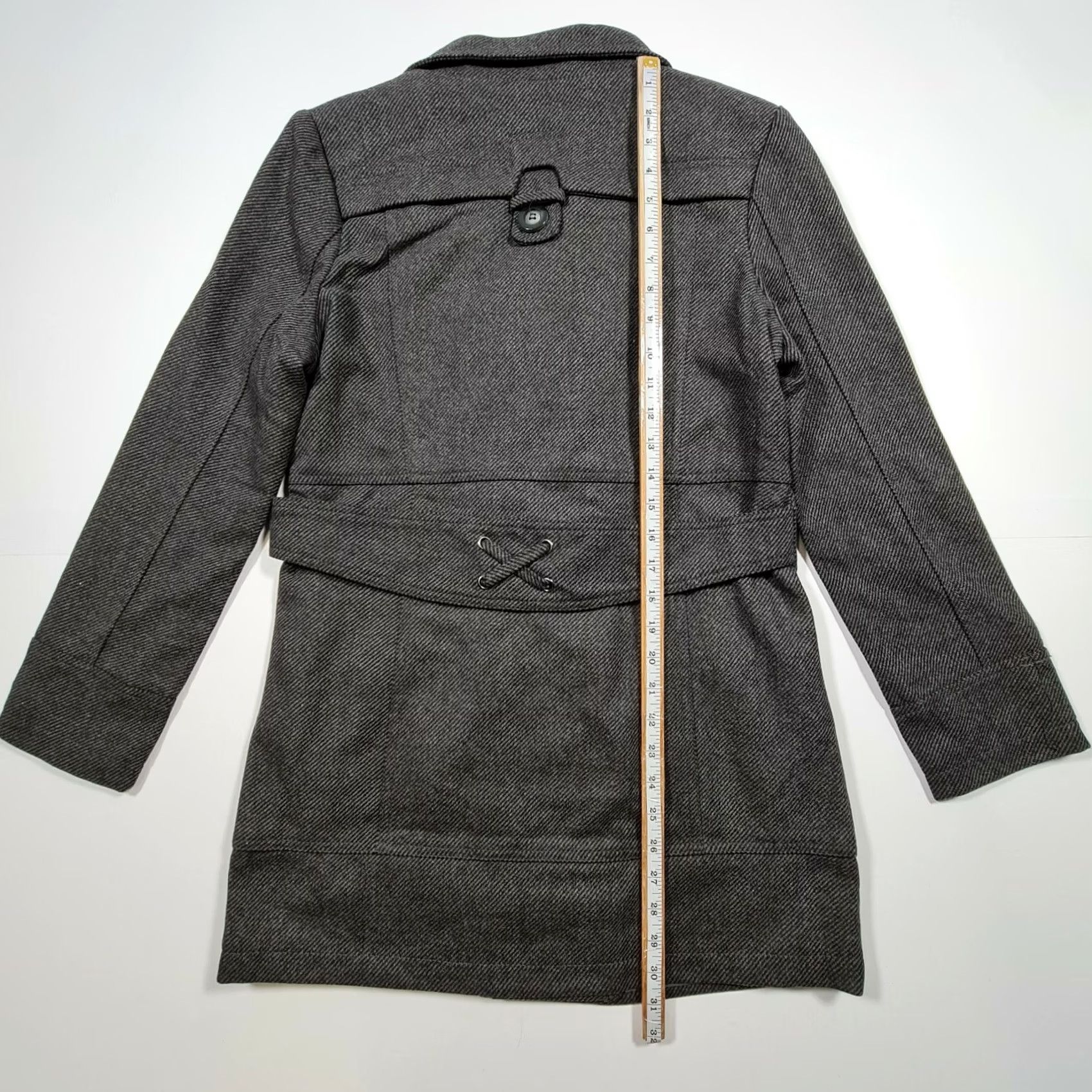 Vintage Lee Cooper Womens Wool Blend Tweed Jacket Grey UK 8 Coat Size M / US 6-8 / IT 42-44 - 8 Thumbnail