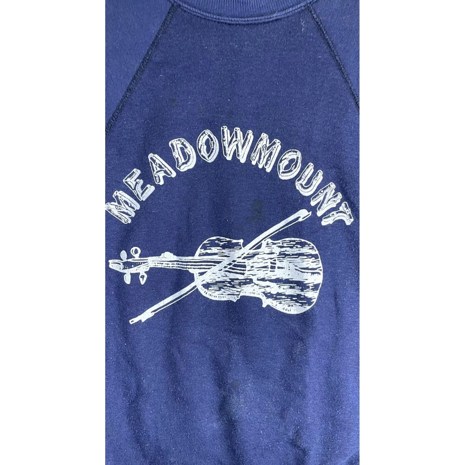 Vintage VINTAGE Sportswear Sweatshirt Mens Small Blue Meadowmount Violin Music Graphic Size US S / EU 44-46 / 1 - 3 Thumbnail