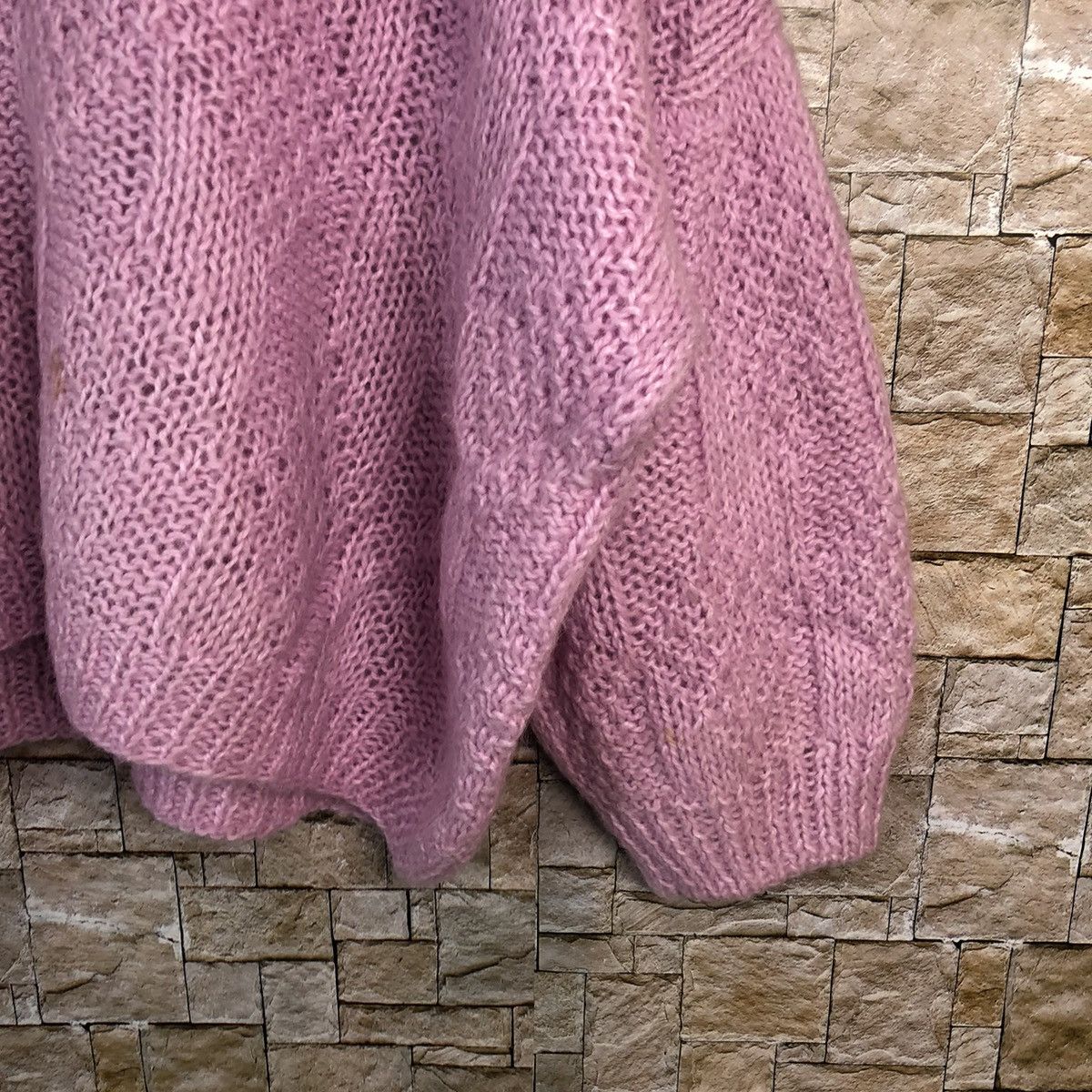 Homespun Knitwear Japan baggie crochet vintage Pink Knitwear sweatshirt #A905 Size US L / EU 52-54 / 3 - 8 Thumbnail
