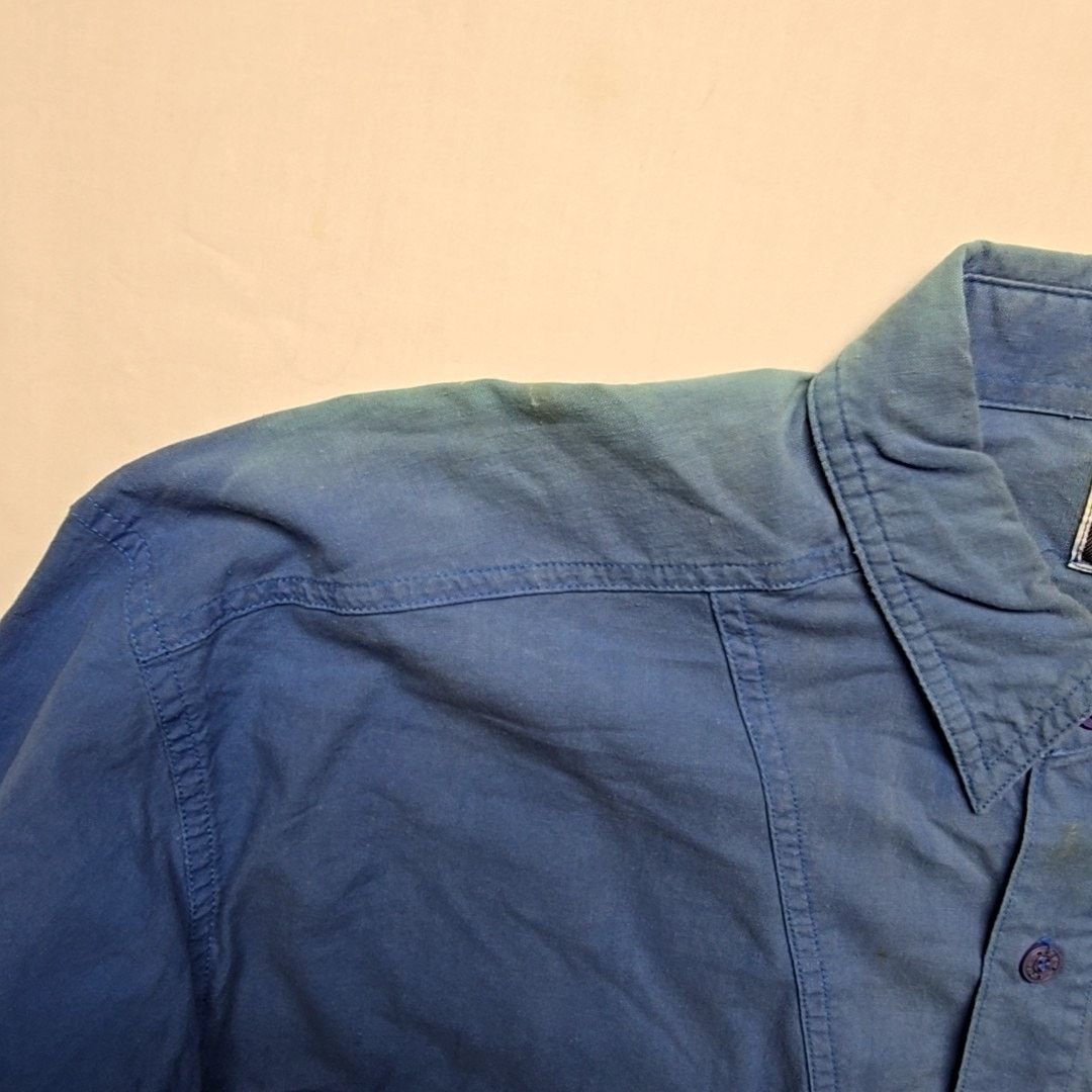 Bugle Boy Vintage Bugle Boy Blue Button-Up Logo Patch M Shirt 90s Size US XL / EU 56 / 4 - 7 Thumbnail