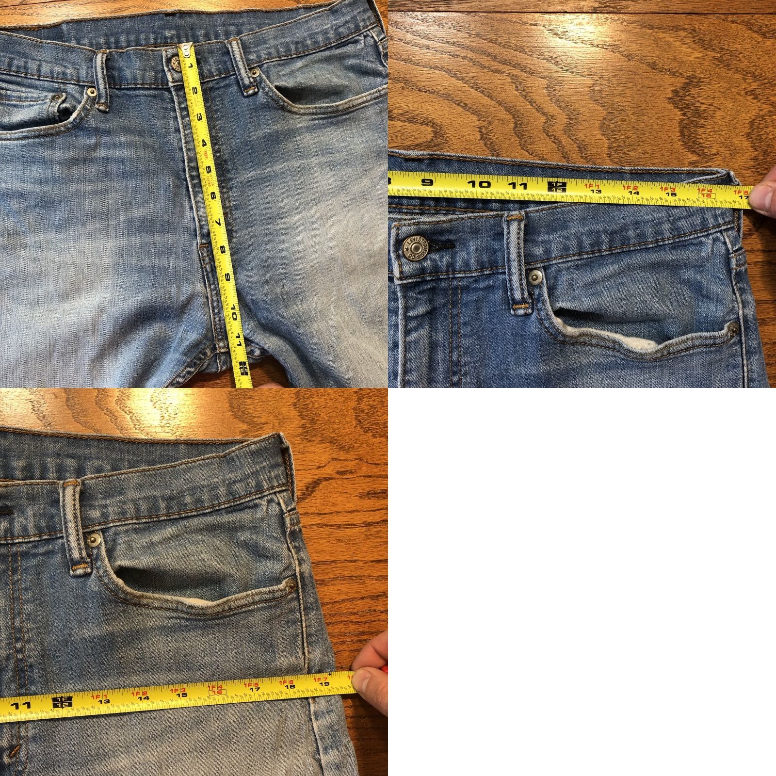 Levi's Levi's 513 Slim Straight Jeans Mens 34x32 Light Blue Denim 5-Pocket Zip Belt Loops Regular Straight Cotton Blend Classic Western 90s USA Ranch Car Size US 34 / EU 50 - 8 Thumbnail