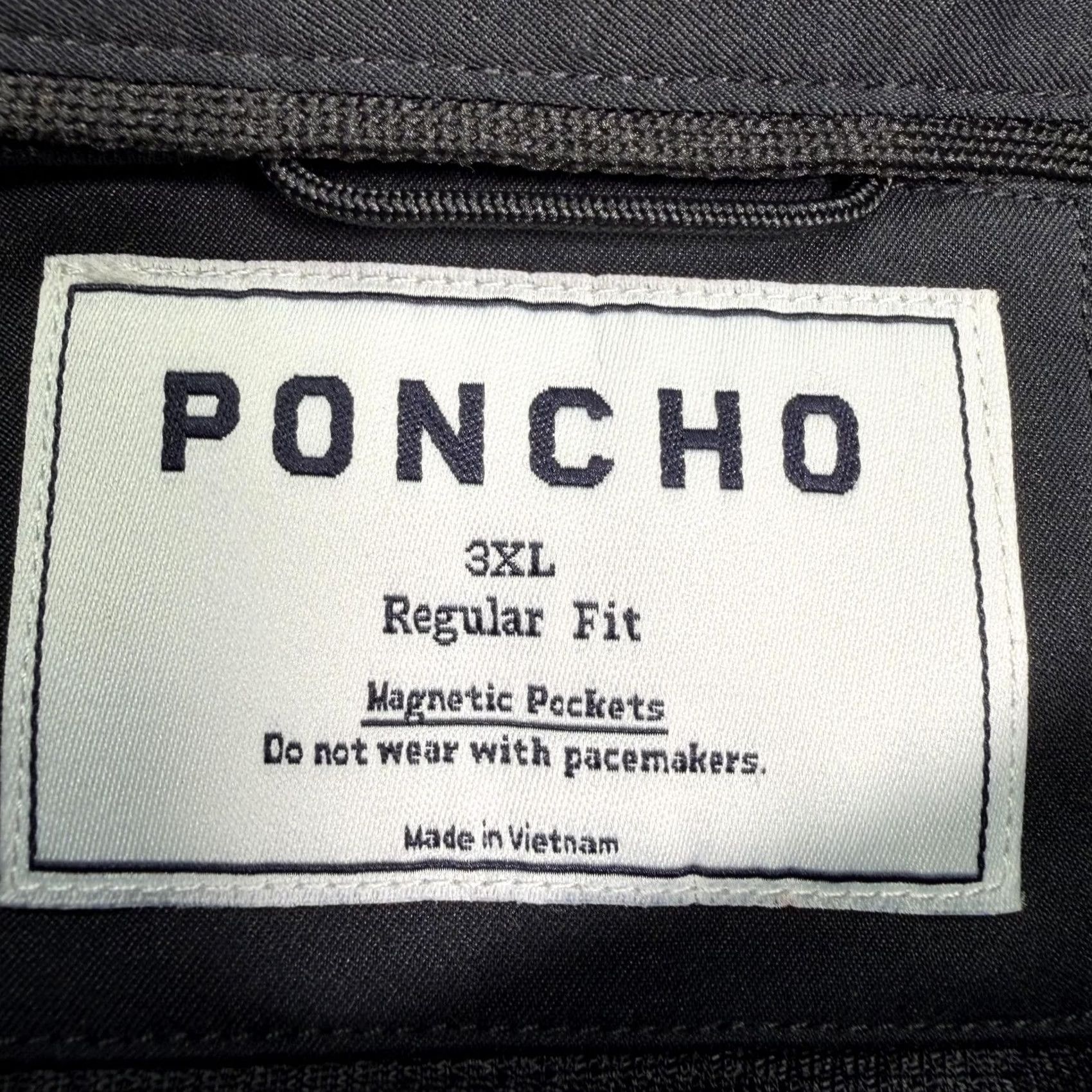 Vintage Poncho Shirt Mens 3XL Gray Solid Long Sleeve Button Up Nylon Stretch Quick Dry Regular Fit Shirt Mens 3XL Gray Solid Long Sleeve Button-Up Polo? Size US XXL / EU 58 / 5 - 2 Thumbnail