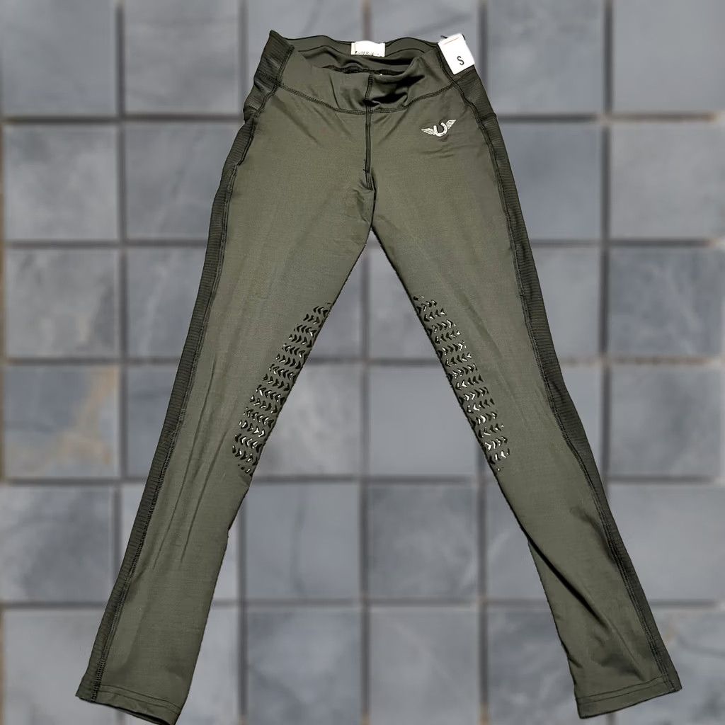 Vintage Tuff Rider Pants Breeches Pull On Womens Small Green Leggings Ankle Horse Riding Stretch S Women Regular Size 28" / US 6 / IT 42 - 1 Thumbnail
