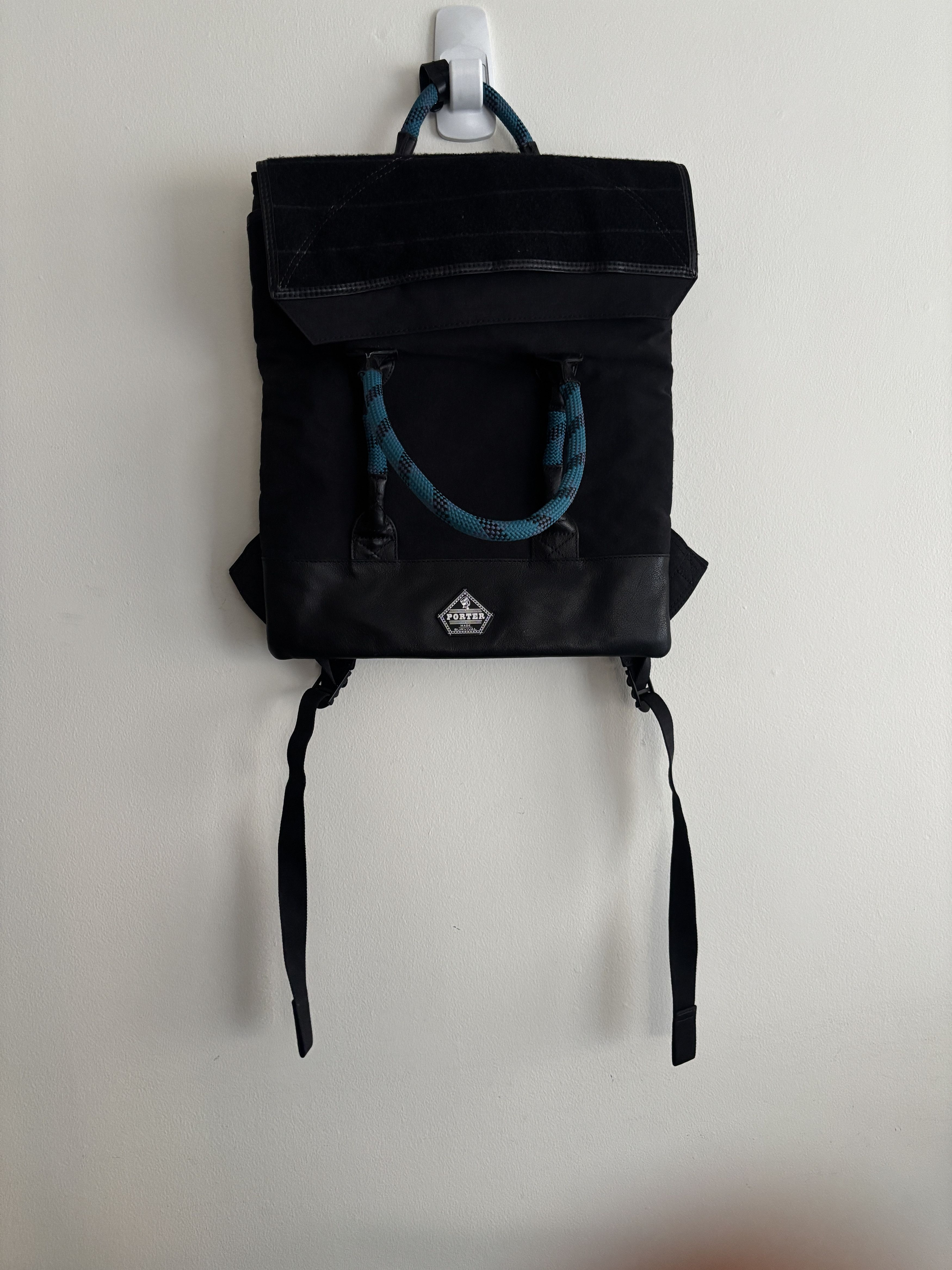 Porter 2 way Hybrid Backpack Tote Bag Leather Trim Rope Handles Size ONE SIZE - 1 Thumbnail