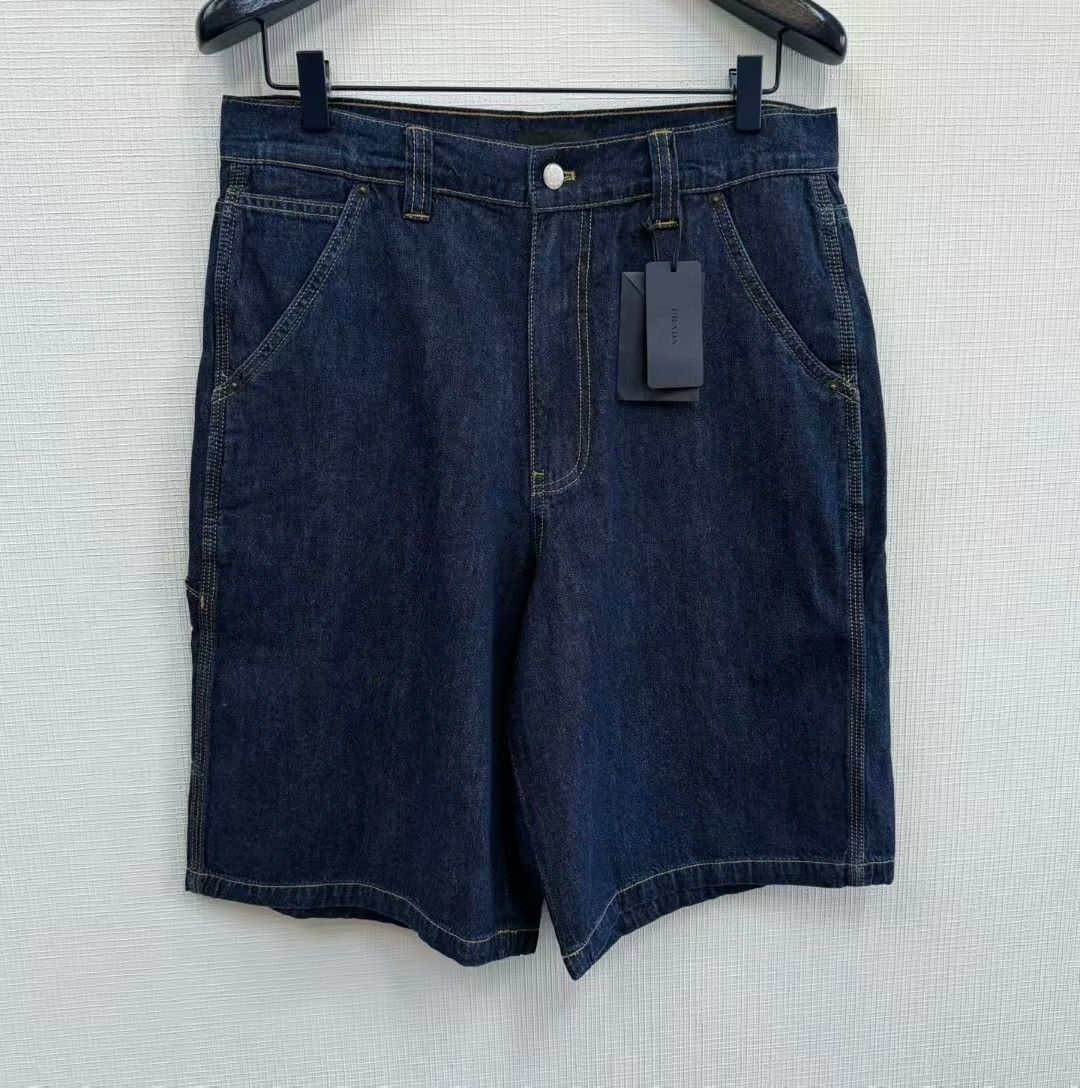 Saint Laurent Paris Prada Men's Dark Blue Denim Shorts Size US 31 - 1 Thumbnail