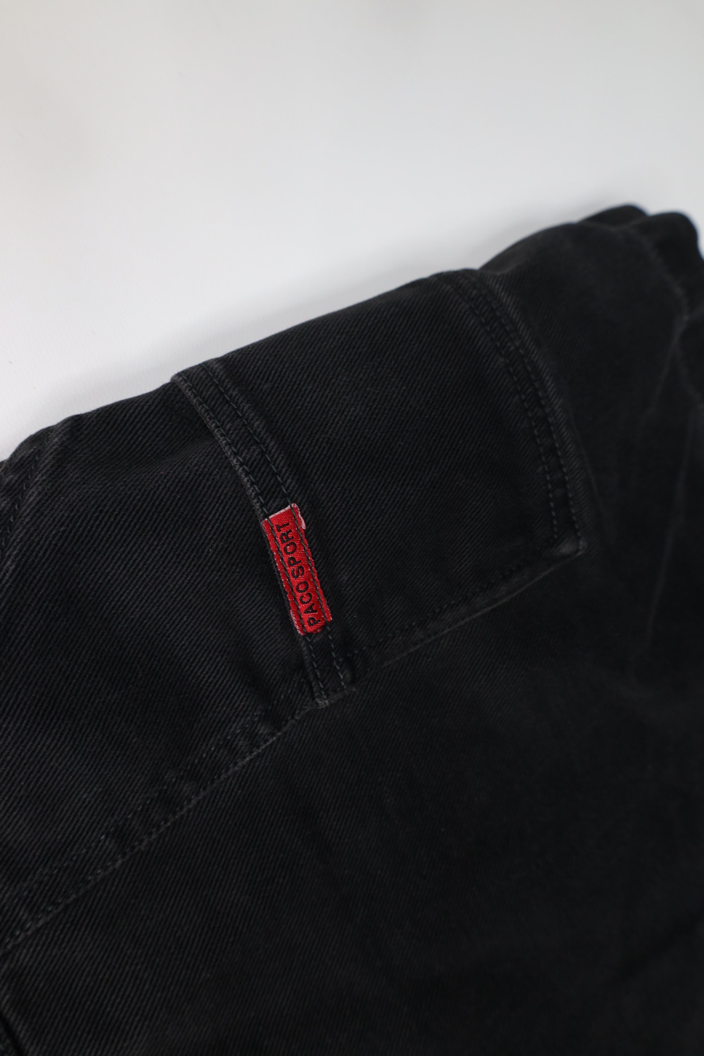 Vintage Vintage 90s Y2K Paco Sports Fit Denim Jean Shorts Black Size US 38 / EU 54 - 15 Thumbnail