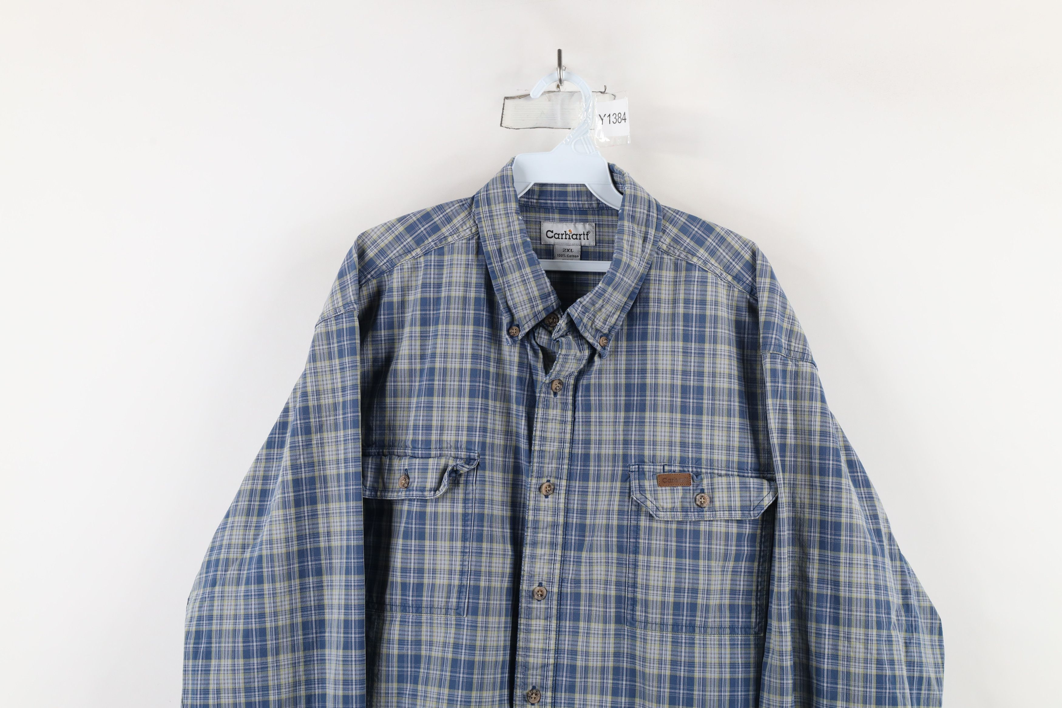 Carhartt × Vintage Vintage Carhartt Heavyweight Collared Button Down Shirt Size US XXL / EU 58 / 5 - 2 Thumbnail
