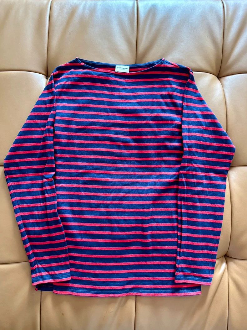 Saint Laurent Paris Saint Laurent Paris Striped base long sleeved shirt-2508 Size US M / EU 48-50 / 2 - 3 Thumbnail