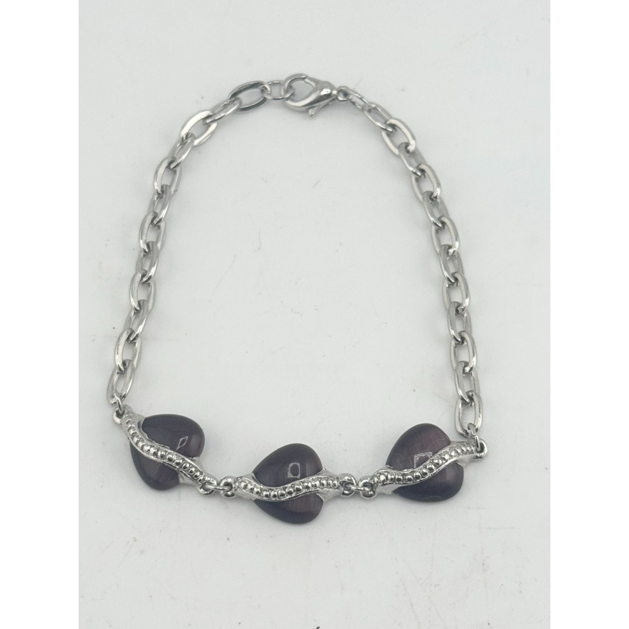 Vintage Vintage Purple Heart silver bracelet Size ONE SIZE - 2 Thumbnail