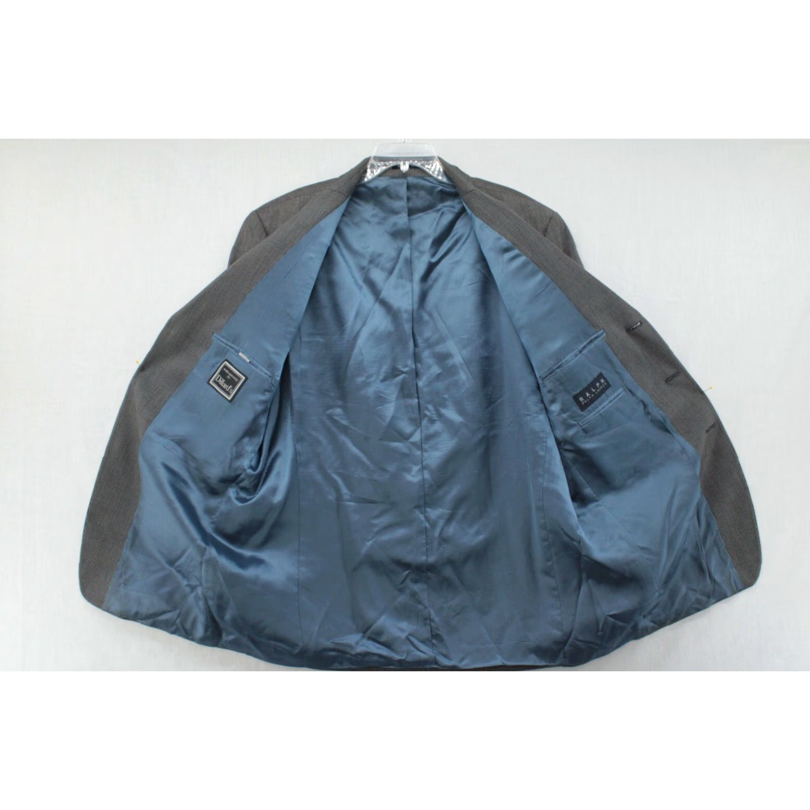 Ralph Lauren VINTAGE Ralph Lauren Blazer Men's 44L Gray Silk Wool Sport Jacket Union Preppy Office Size 44R - 7 Thumbnail