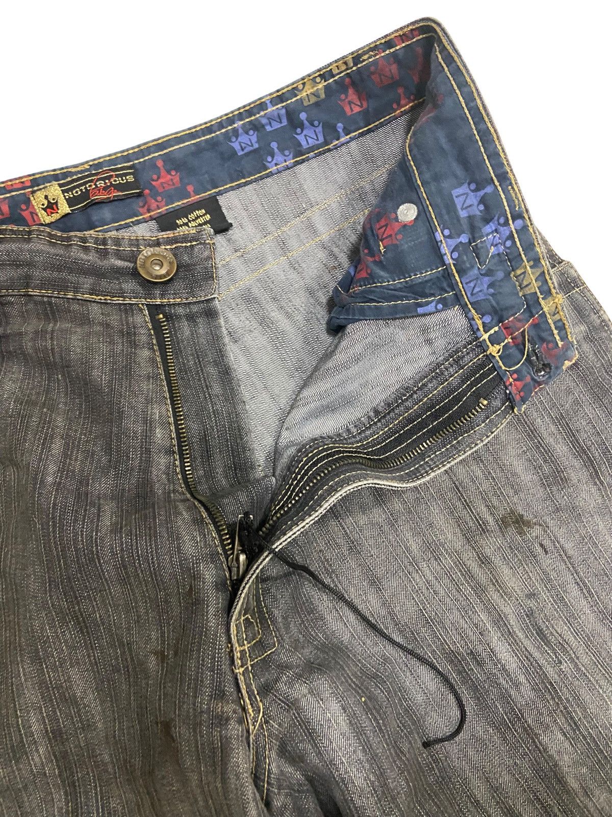 Rap Tees × Vintage Vintage Notorious BIG Jeans Mens 34x30 Black Denim Baggy Fit Size US 34 / EU 50 - 7 Thumbnail