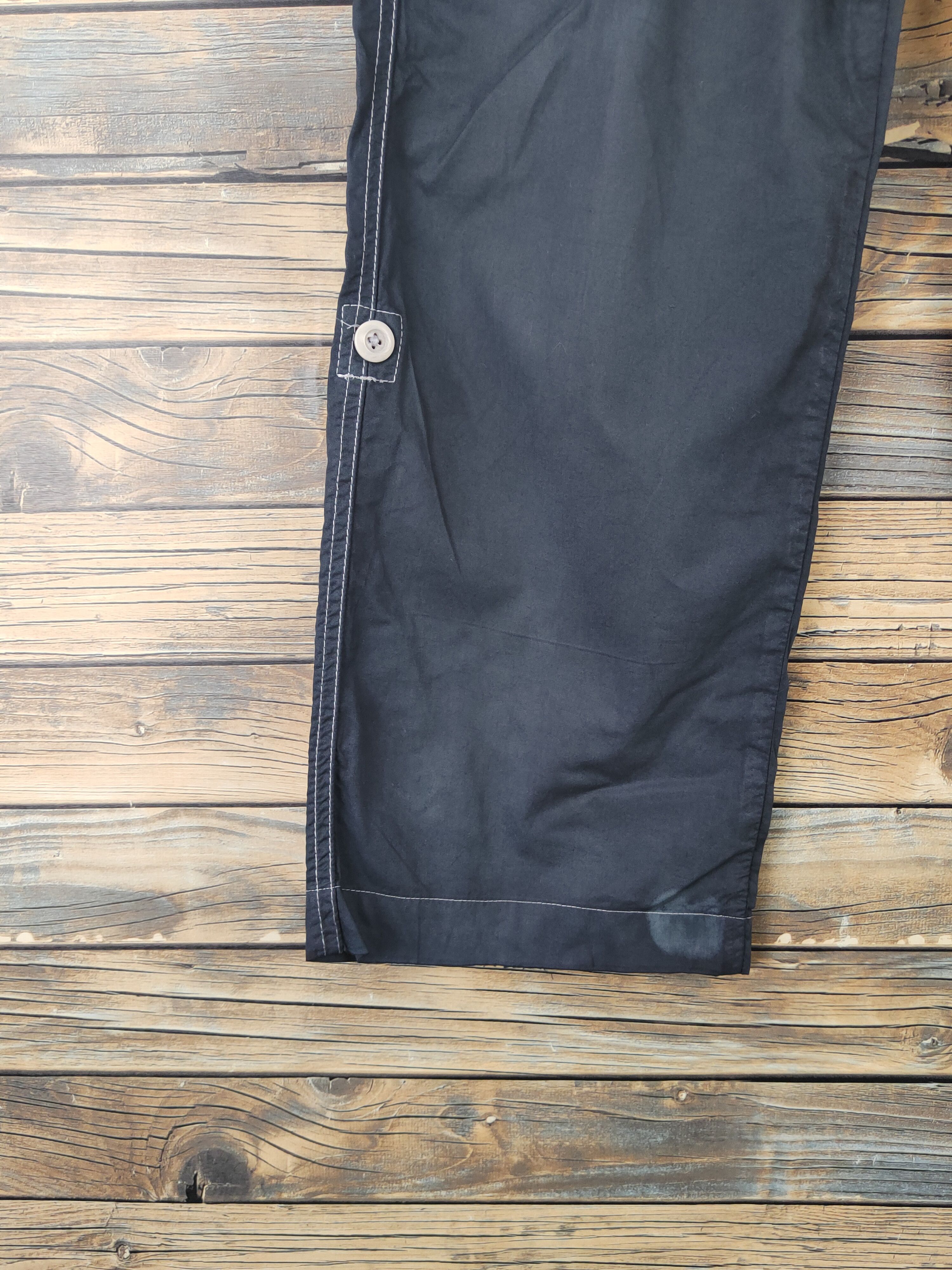 Japanese Brand DL Topvalu Black Multipocket Cargo Pants #46-093 Size US 32 / EU 48 - 4 Thumbnail