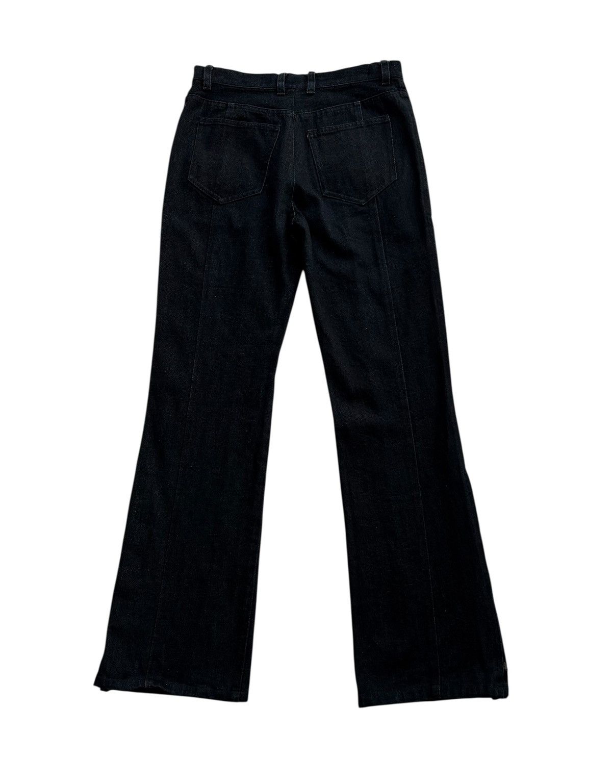 Japanese Brand Se.duce Japan Wide Leg Flared Denim Zipper Dark Blue Pants Size US 28 / EU 44 - 9 Thumbnail