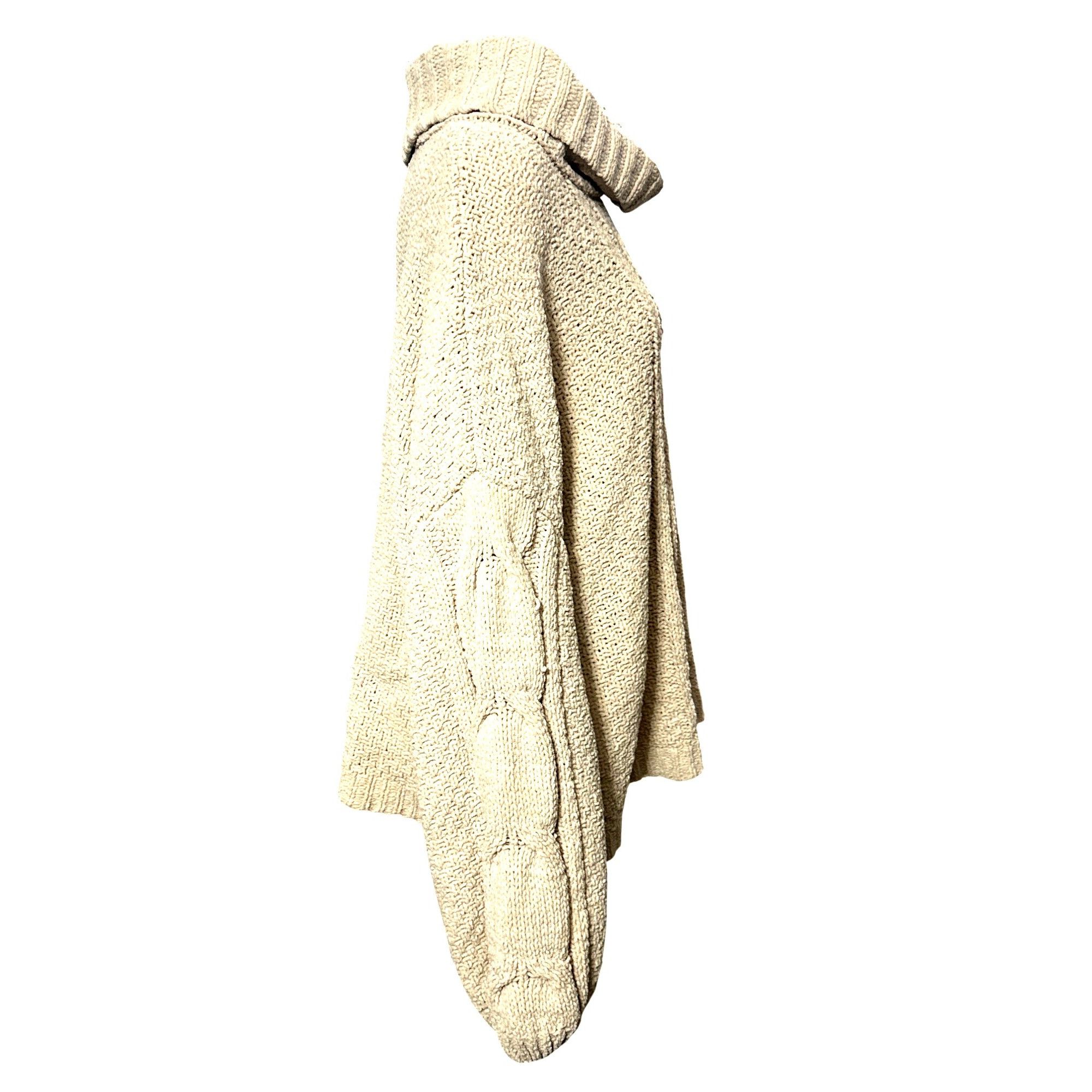 Seven 7 Seven7 Cable Knit Beige Cowl Neck Sweater Cozy Premium Quali Size XXL / US 16-18 / IT 52-54 - 4 Thumbnail