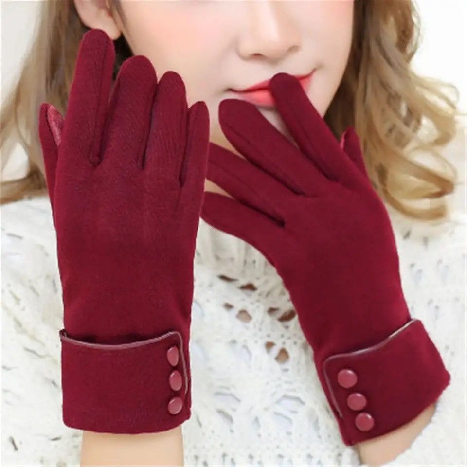 Other Winter Warm Fleece Lined Thermal Full Finger Gloves Size ONE SIZE - 1 Thumbnail