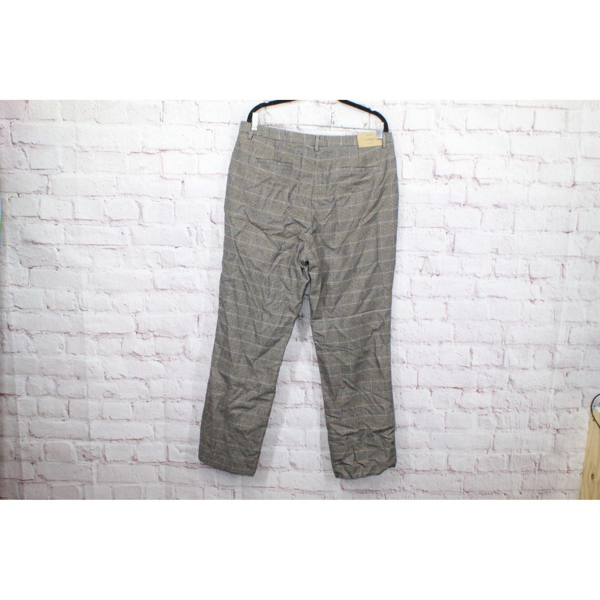 L.L. Bean LL Bean Womens Plaid Classic Fit Lined Dress Pants Size 38" / US 16 / IT 52 - 6 Thumbnail