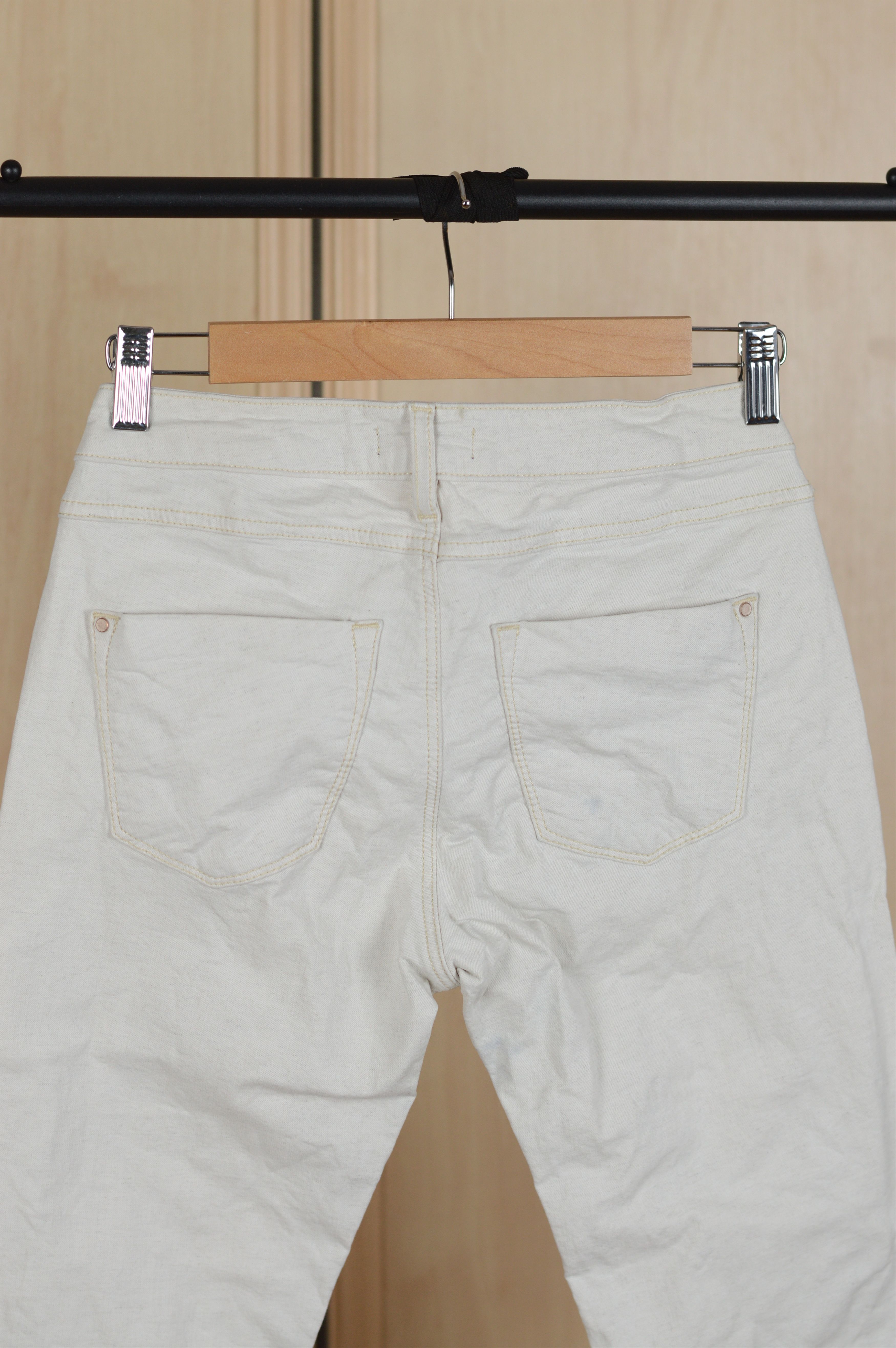 Cop Copine Cop Copine Avant Garde Dirty White Jeans Pant Size 28" / US 6 / IT 42 - 7 Thumbnail
