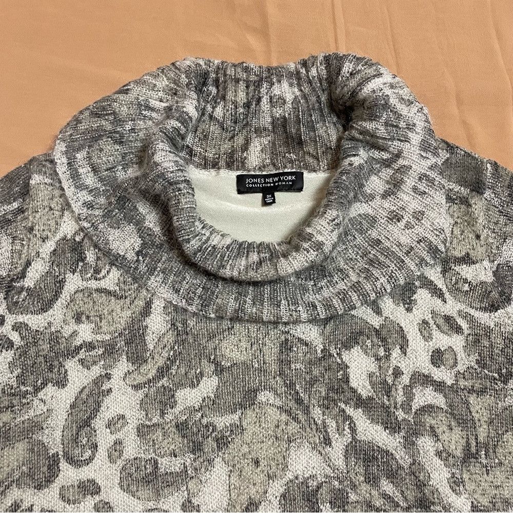 Jones New York New Jones New York Cowl Neck Floral Mohair Short Sleeve Swe Size 3XL / US 20-22 - 9 Thumbnail