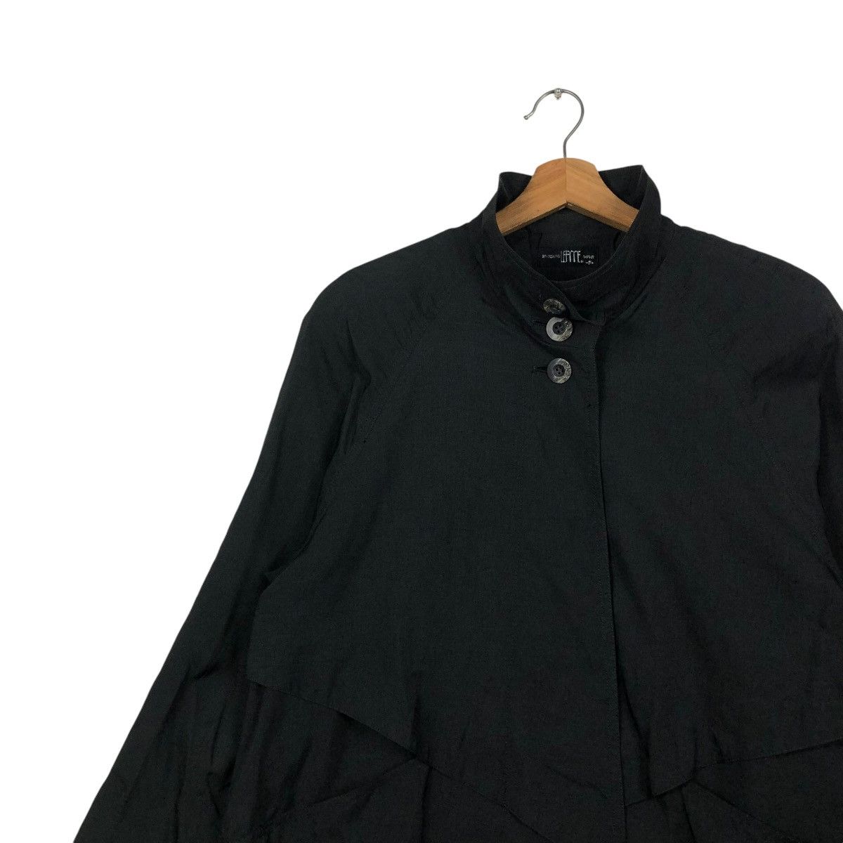 Japanese Brand 🔥VINTAGE LONG JACKET RICH BLACK LEAME ISSEY MIYAKE Size US M / EU 48-50 / 2 - 9 Thumbnail