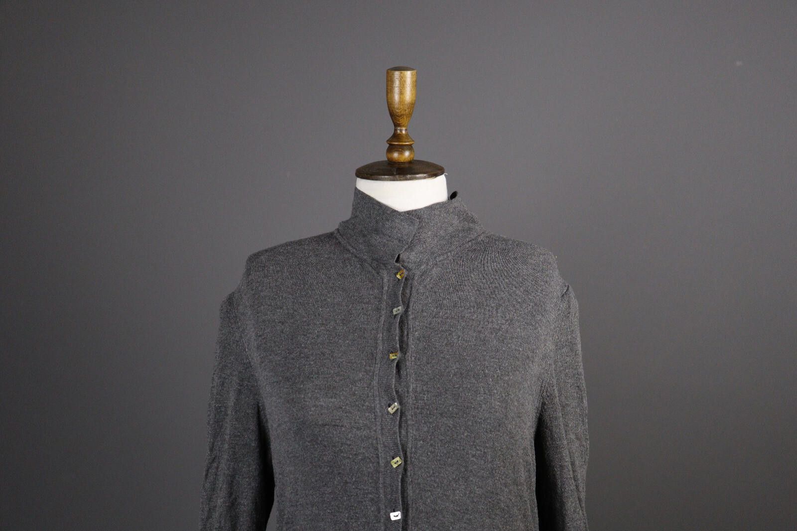 Designer Elisa Cavaletti Italy Gray Cardigan Sweater Size 42 Size M / US 6-8 / IT 42-44 - 2 Thumbnail
