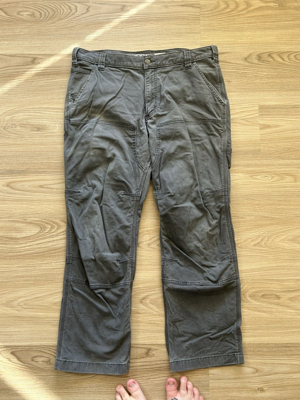 Carhartt Carhartt Double Knee cargo Pants Grey Size US 36 / EU 52 - 1 Thumbnail