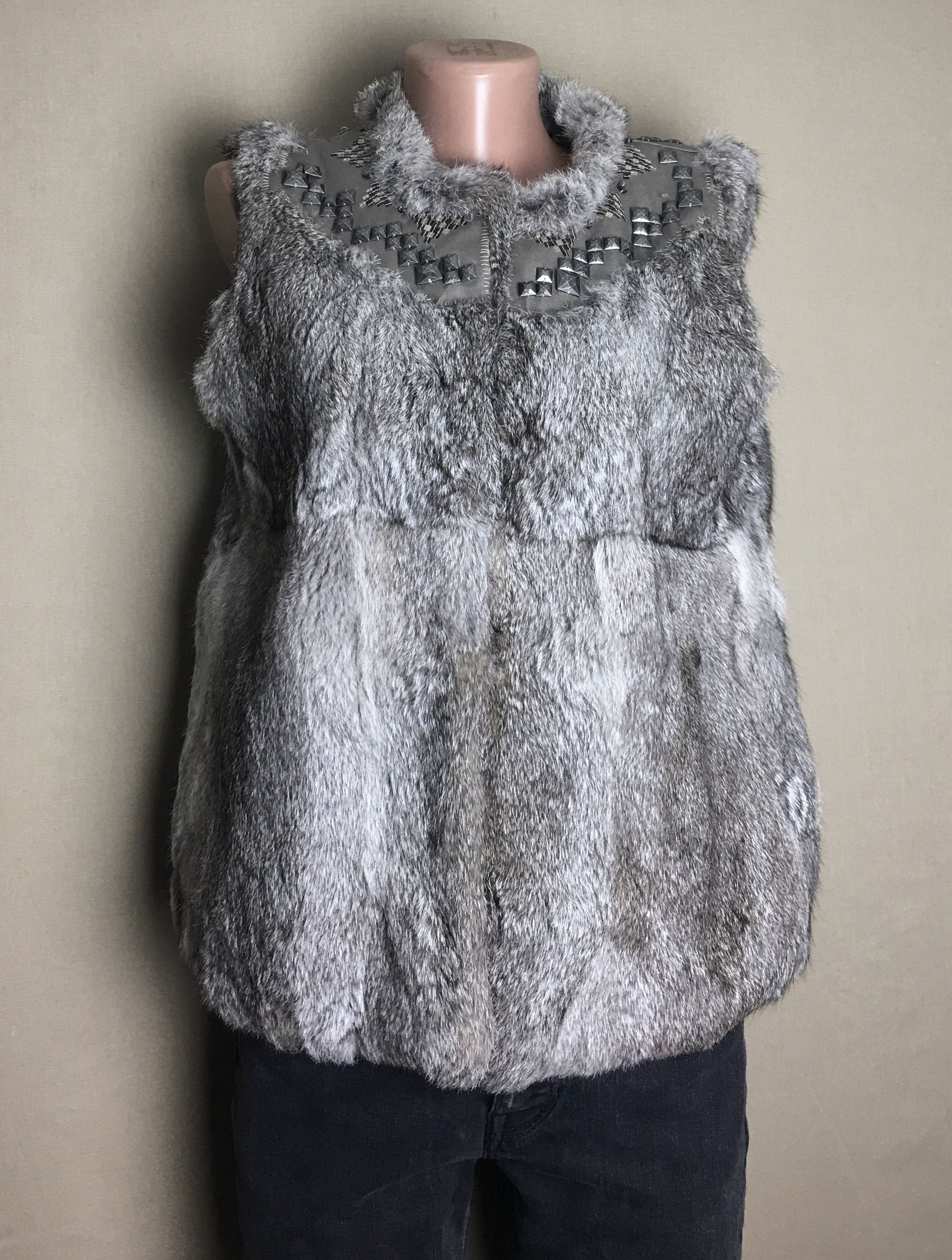 Sandro Sandro Paris Rabbit Fur Vest Jacket Size T2/ M Size M / US 6-8 / IT 42-44 - 1 Thumbnail