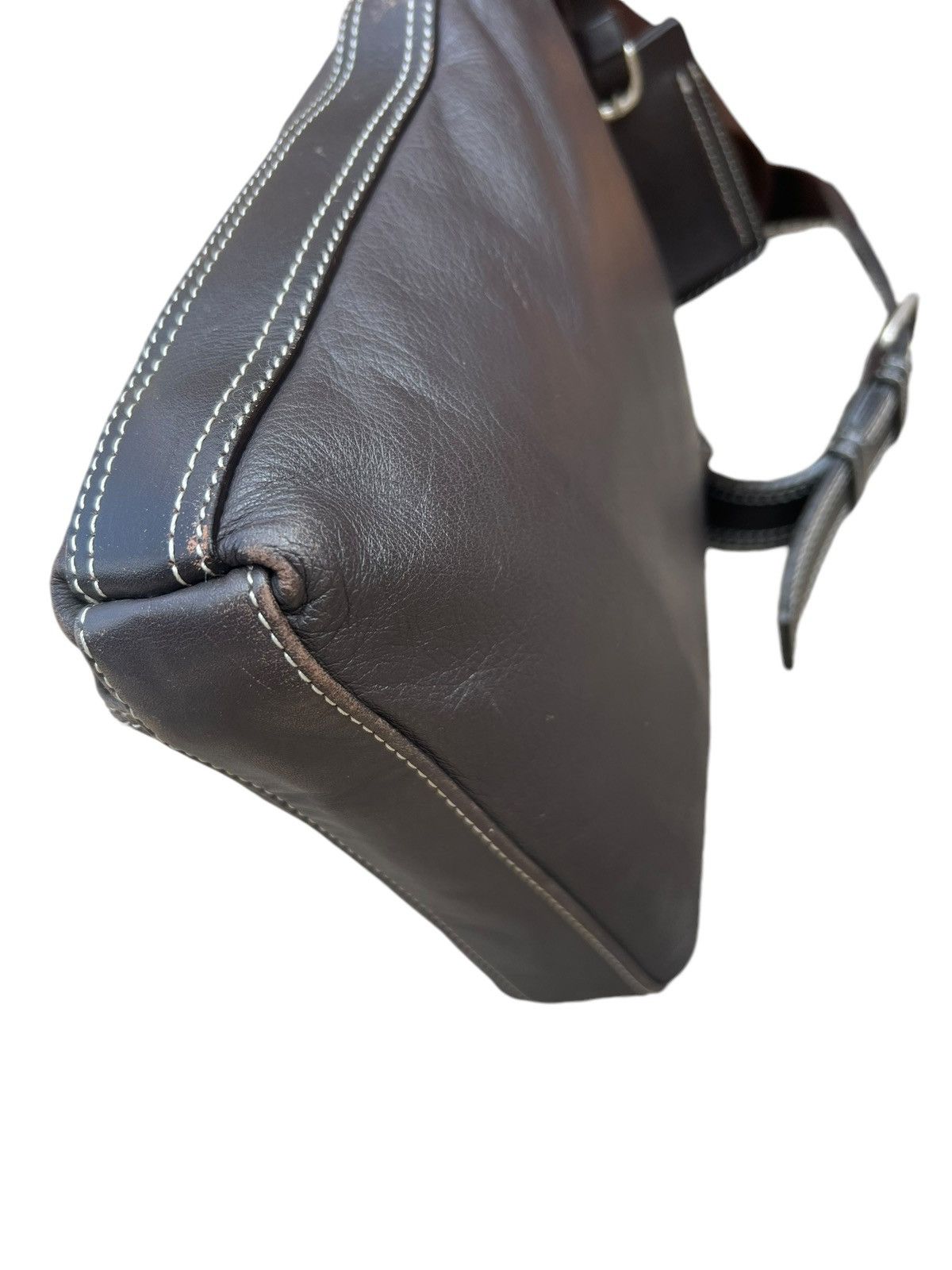 Leather Vintage Kitamura Japan Faded Patina Leather Sling Bag Size ONE SIZE - 14 Thumbnail