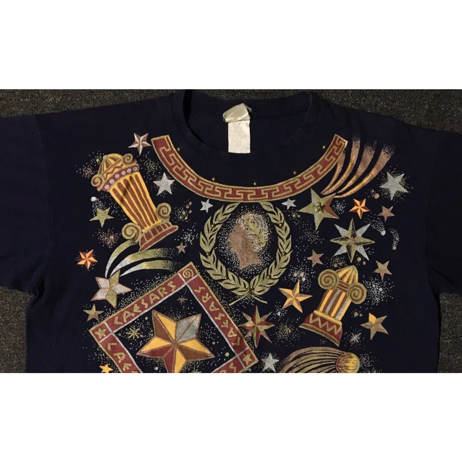 Vintage VINTAGE Caesars Palace Sun Moon Faded Shirt XL Space Navy Blue 90s Grunge Logo T-Shirt Mens California Beach Hawaii Surf Ocean Sailing Island USA 90s Size US XL / EU 56 / 4 - 3 Thumbnail