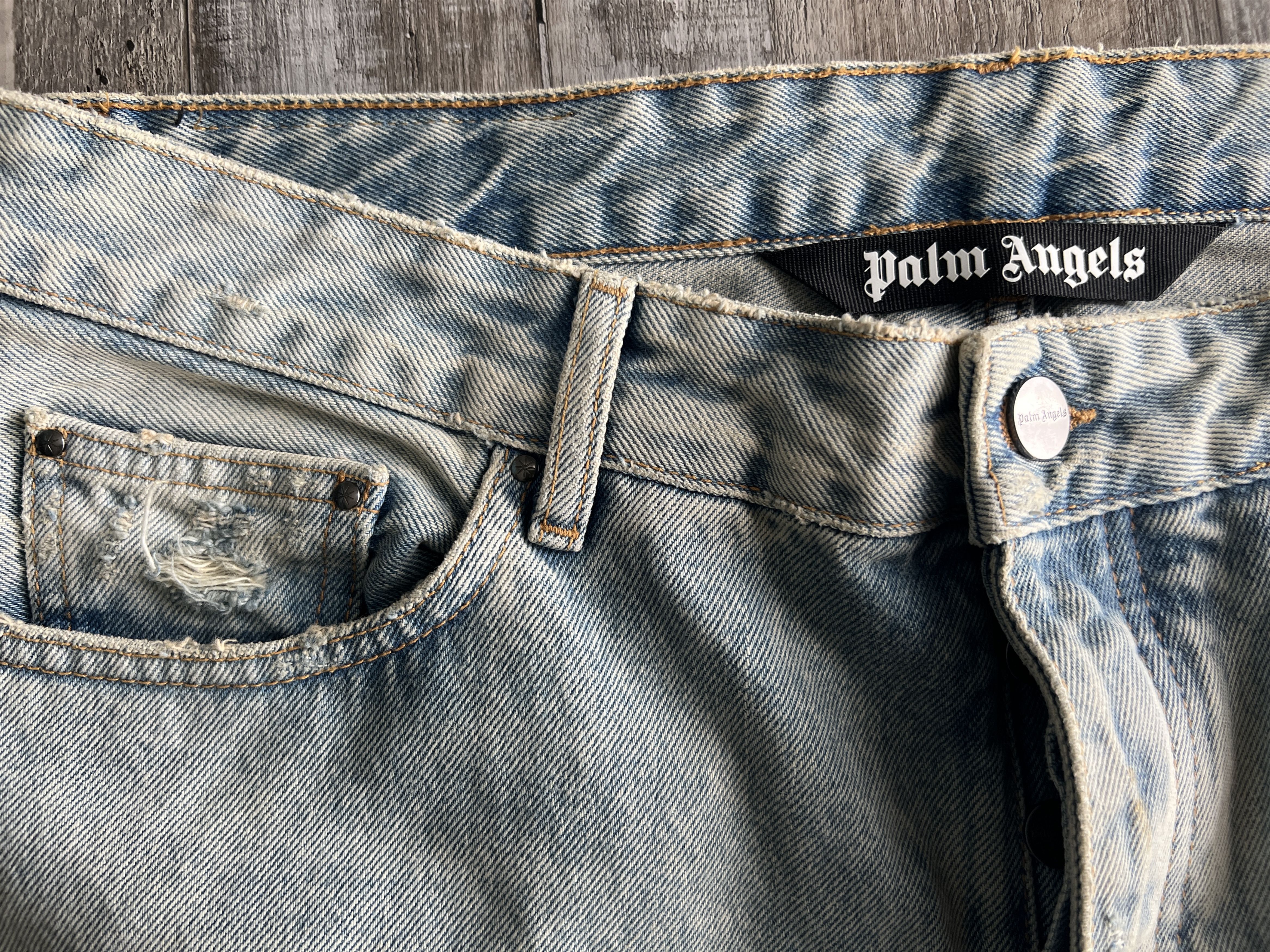 Palm Angels Palm Angels Logo Jeans Slim fit Size US 34 / EU 50 - 5 Thumbnail