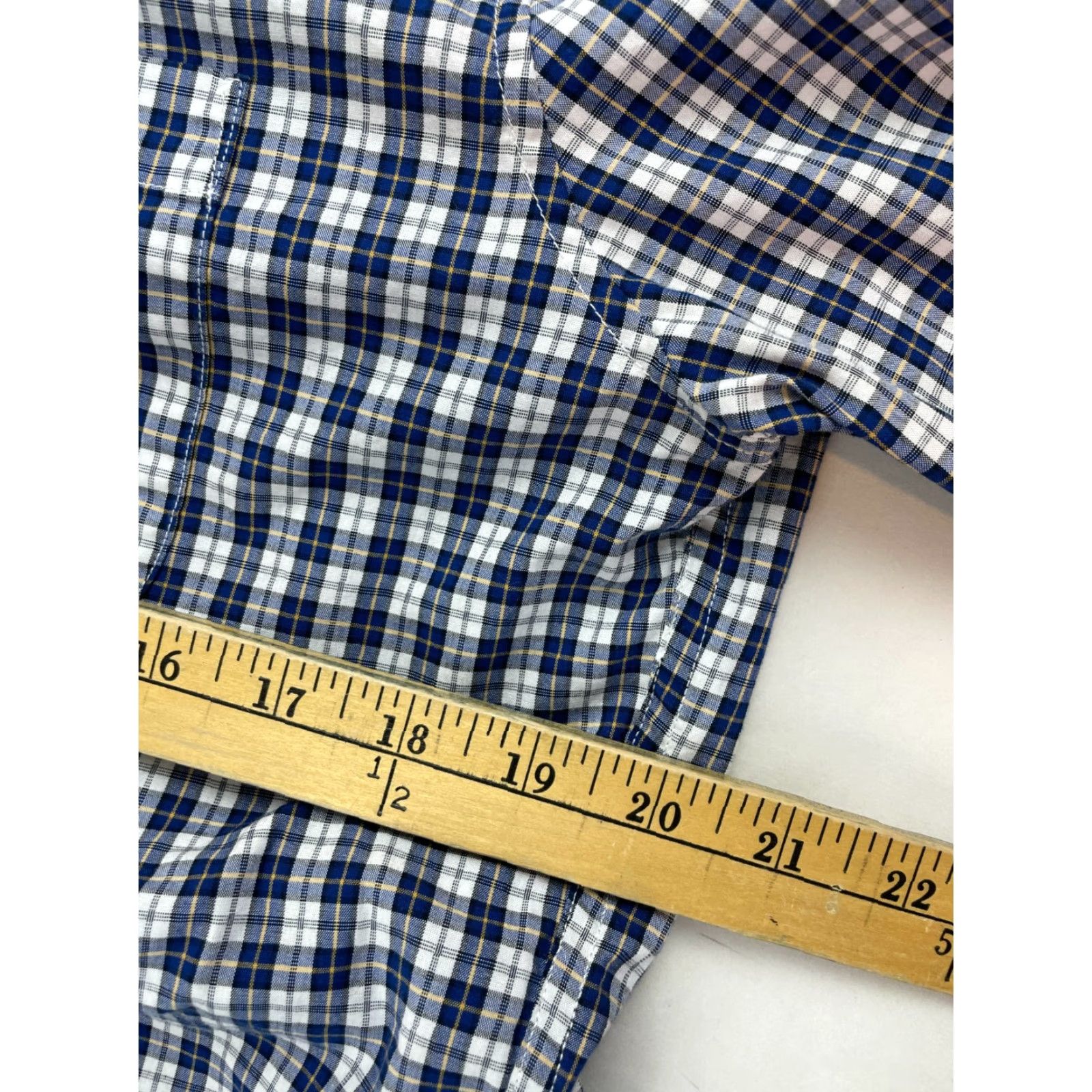 Abercrombie & Fitch Abercrombie & Fitch Shirt Men M Blue White Yellow Plaid Button-Down Tailored Collar Modern Vintage: N/A Size US M / EU 48-50 / 2 - 6 Thumbnail
