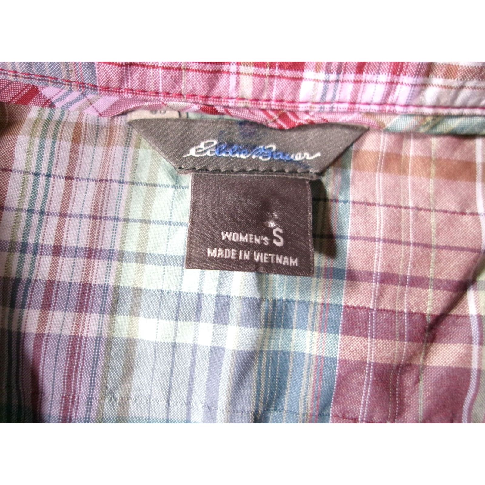 Eddie Bauer Eddie Bauer Top Women Small Plaid Lightweight Casual Outdoor Capsule Base Work Size S / US 4 / IT 40 - 6 Thumbnail