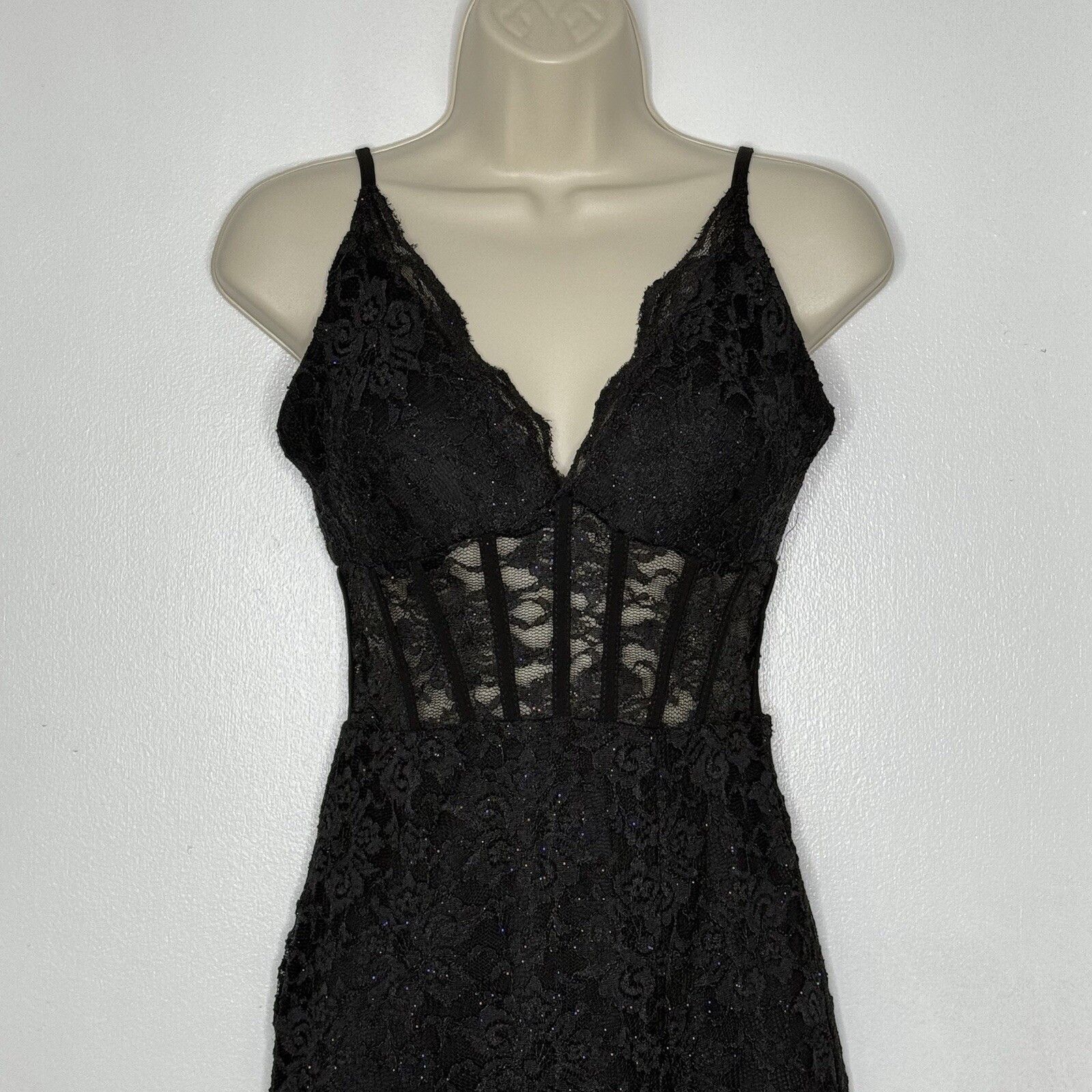 Other Morgan & Co Junior Lace Corset Black Prom Gown Dress Sz 3 Size S / US 4 / IT 40 - 5 Thumbnail