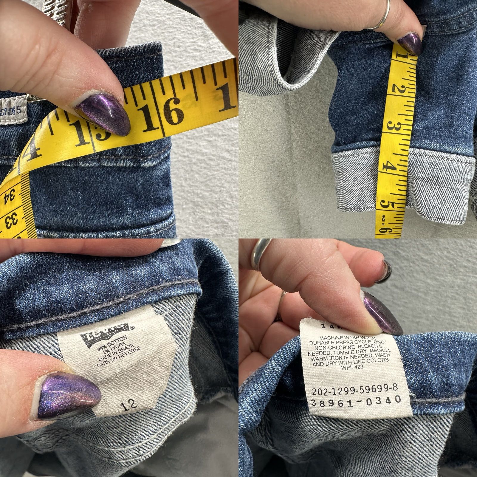 Levi's VINTAGE Levi's Dry Goods Shorts Womens 12 Denim Blue 5-Pocket Classic Fit Casual Summer 90s Womens Size 34" / US 12 / IT 48 - 9 Thumbnail