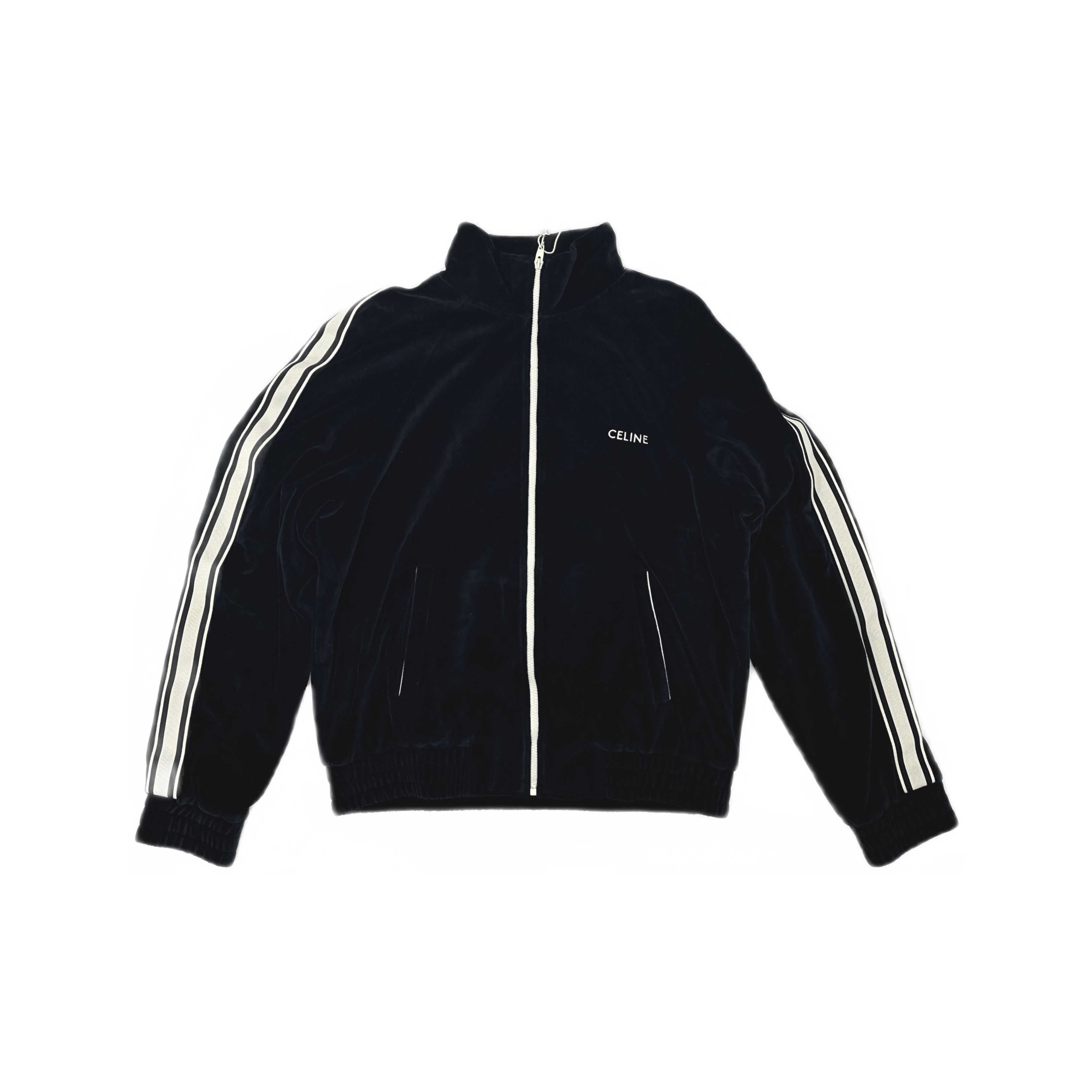 Celine Celine Velour Logo Track Jacket Size XL Size US XL / EU 56 / 4 - 1 Thumbnail