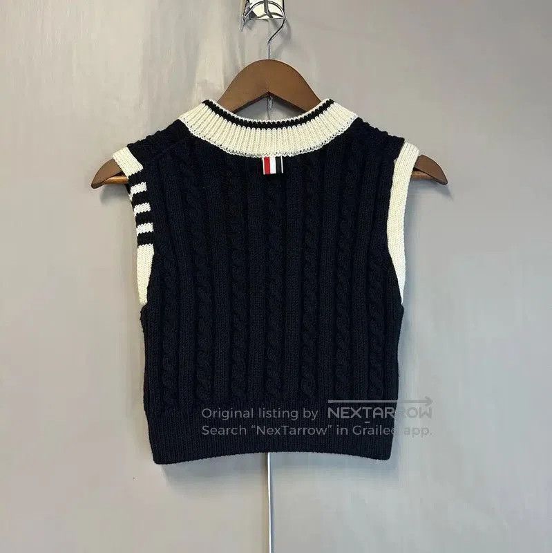 Thom Browne Thom Browne Black Wool Women's Sweater . Size S / US 4 / IT 40 - 2 Thumbnail