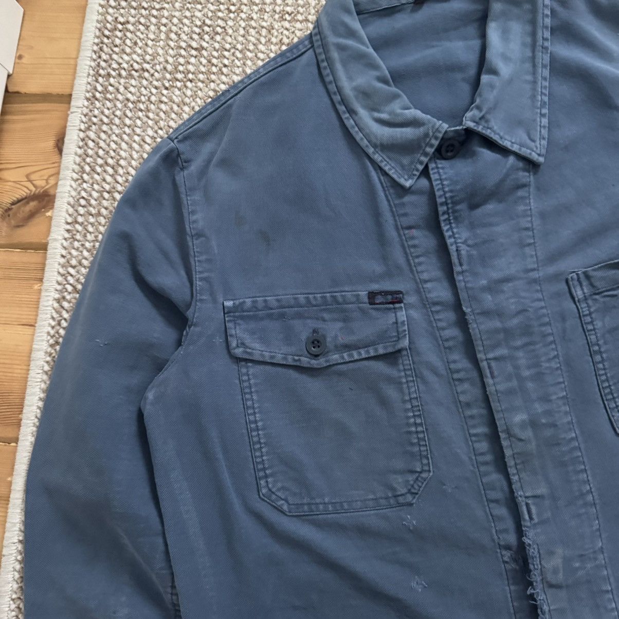 Le Laboureur 70-80s French Vintage Faded Cotton Works Very Worn Jacket Size US XL / EU 56 / 4 - 3 Thumbnail