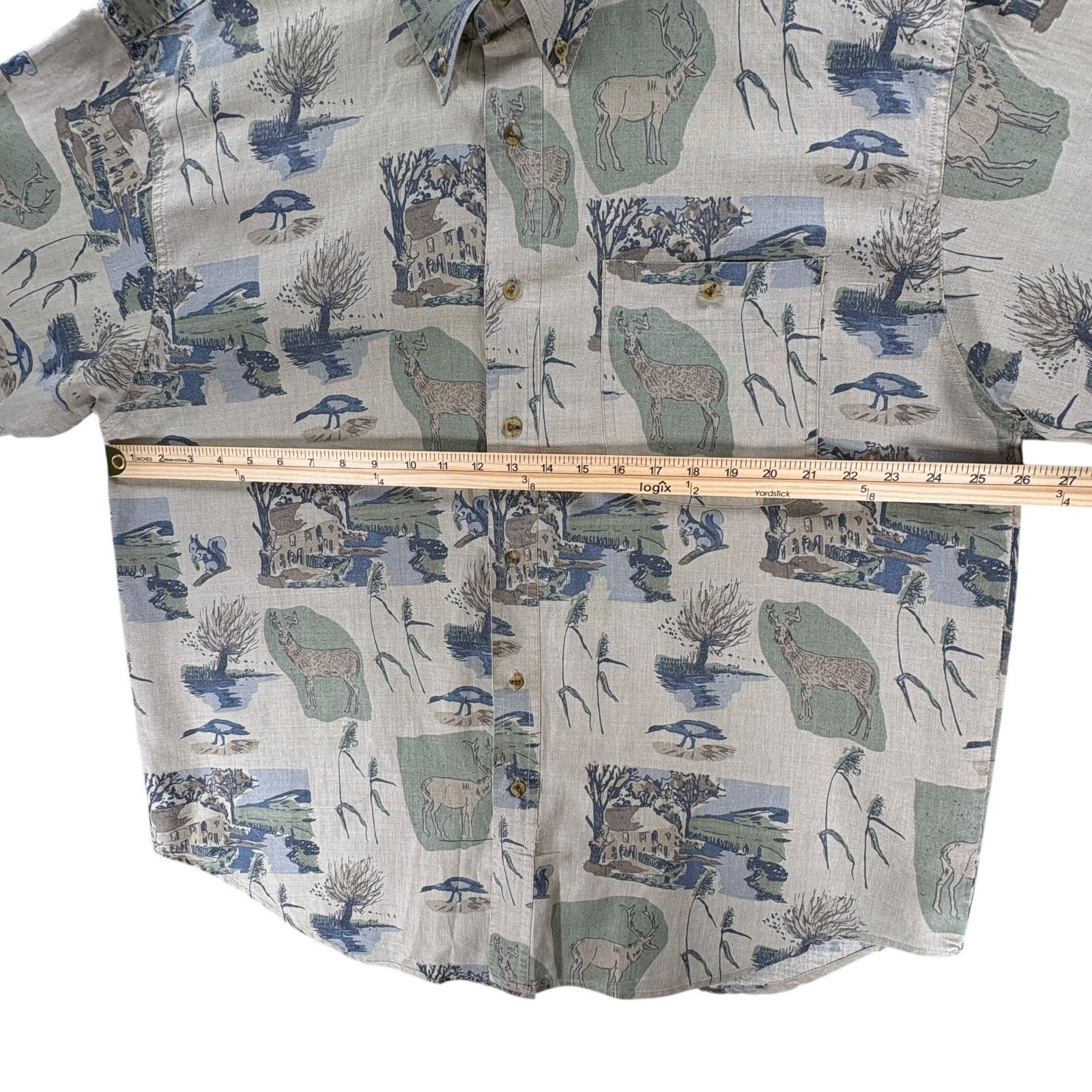 Bugle Boy Bugle Boy Shirt Men XL Deer Wildlife Long Sleeve Vintage 90' Size US XL / EU 56 / 4 - 4 Thumbnail