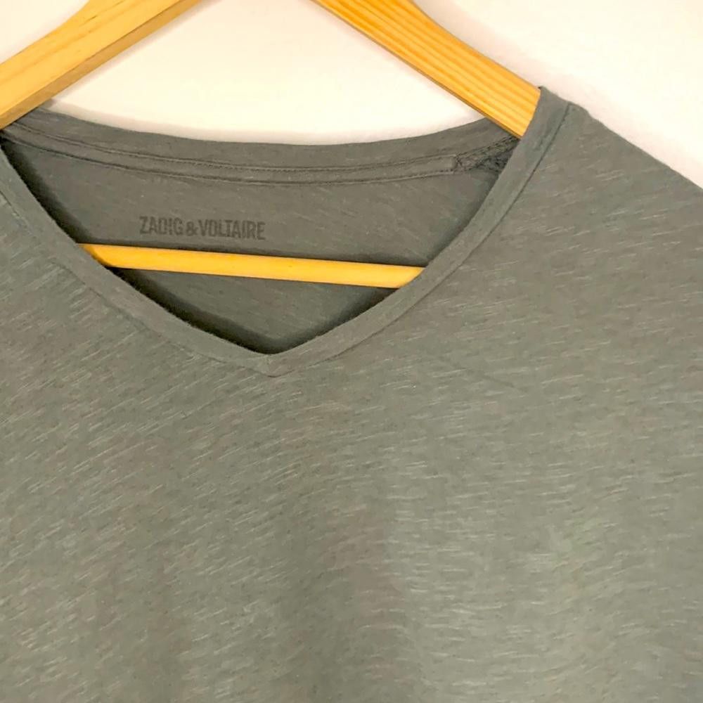 Zadig & Voltaire Zadig & Voltaire- VNeck Tee- XS - 100% Cotton Slub Size US XS / EU 42 / 0 - 3 Thumbnail