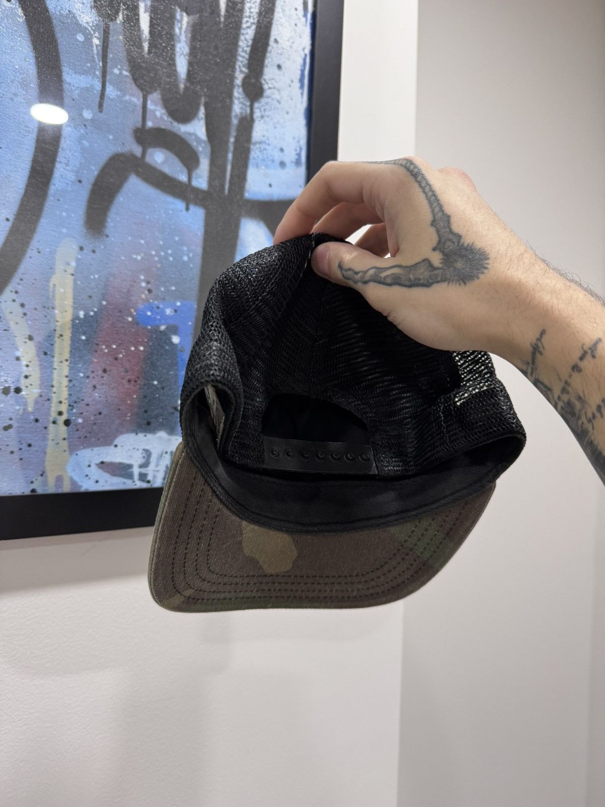 Chrome Hearts Chrome Hearts Rare Camo Trucker Hat Size ONE SIZE - 2 Thumbnail